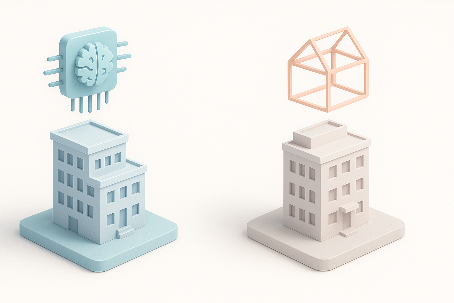 Comparando métodos de modelagem 3D com IA e tradicionais - ilustração