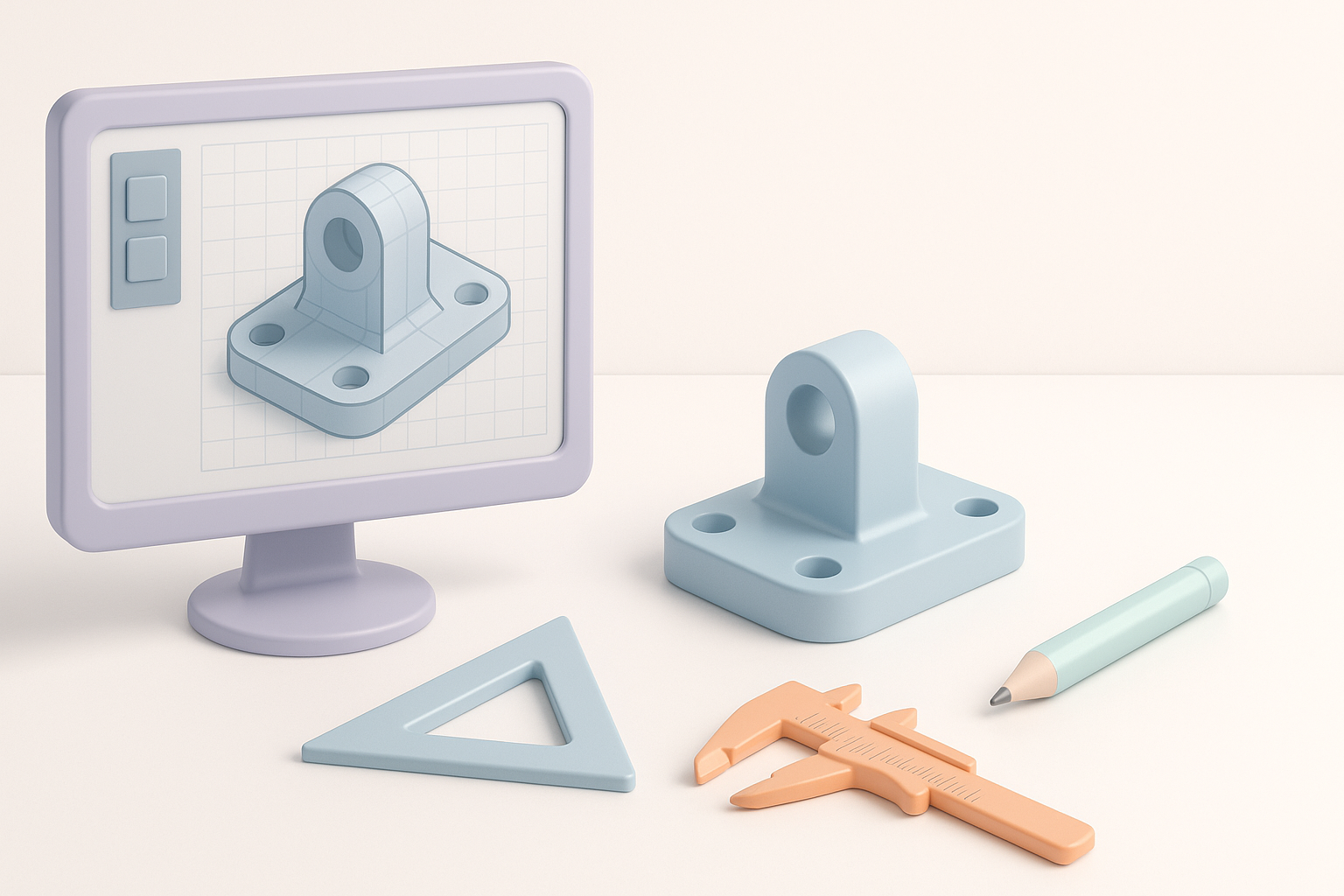 Choosing the Right Tools for 3D CAD Modeling illustration