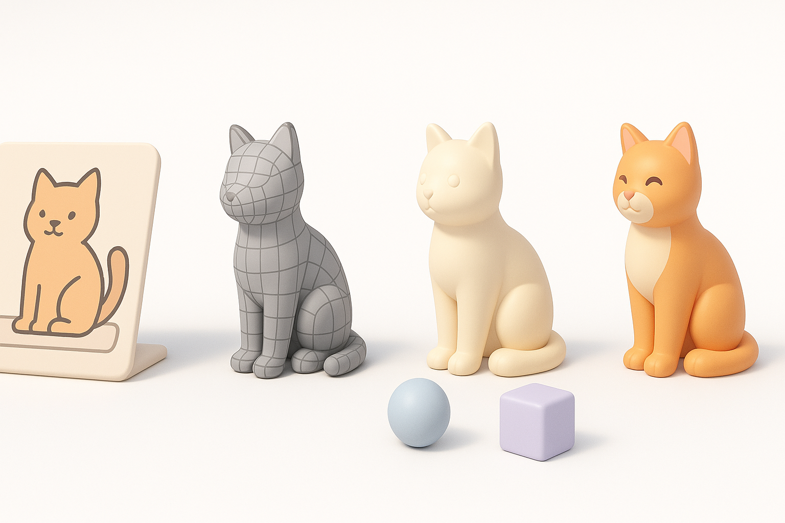 分步详解：我的3D猫咪建模工作流程示意图