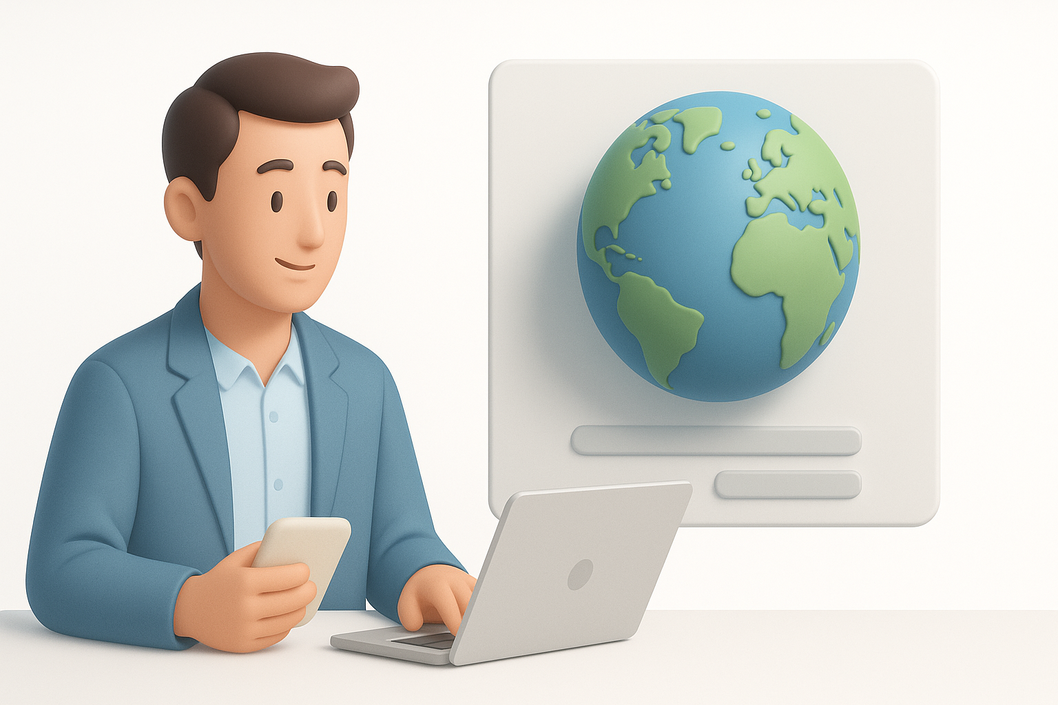 3D地球模型及其应用概览示意图