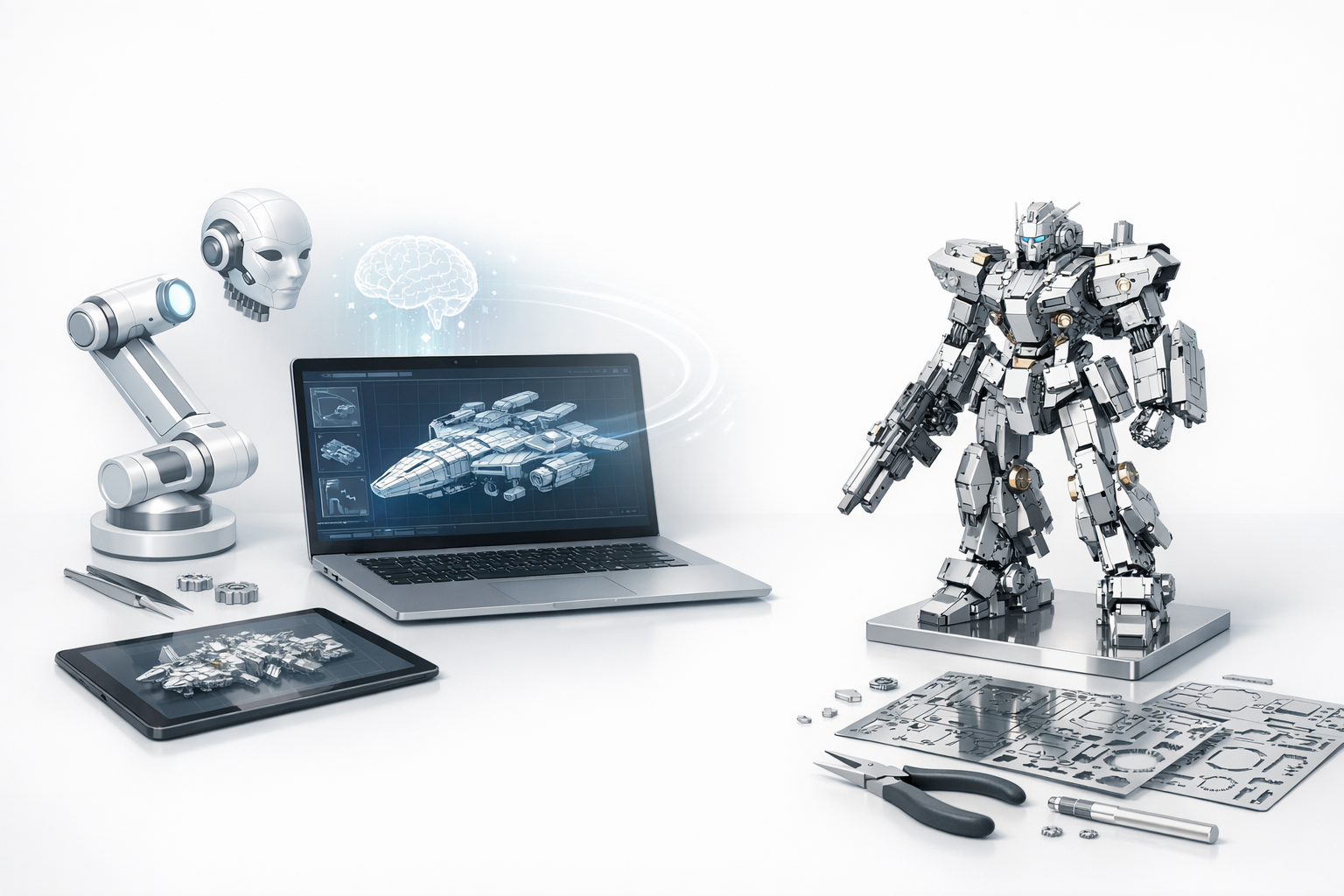 3D金属模型套件的数字工具与AI应用 插图