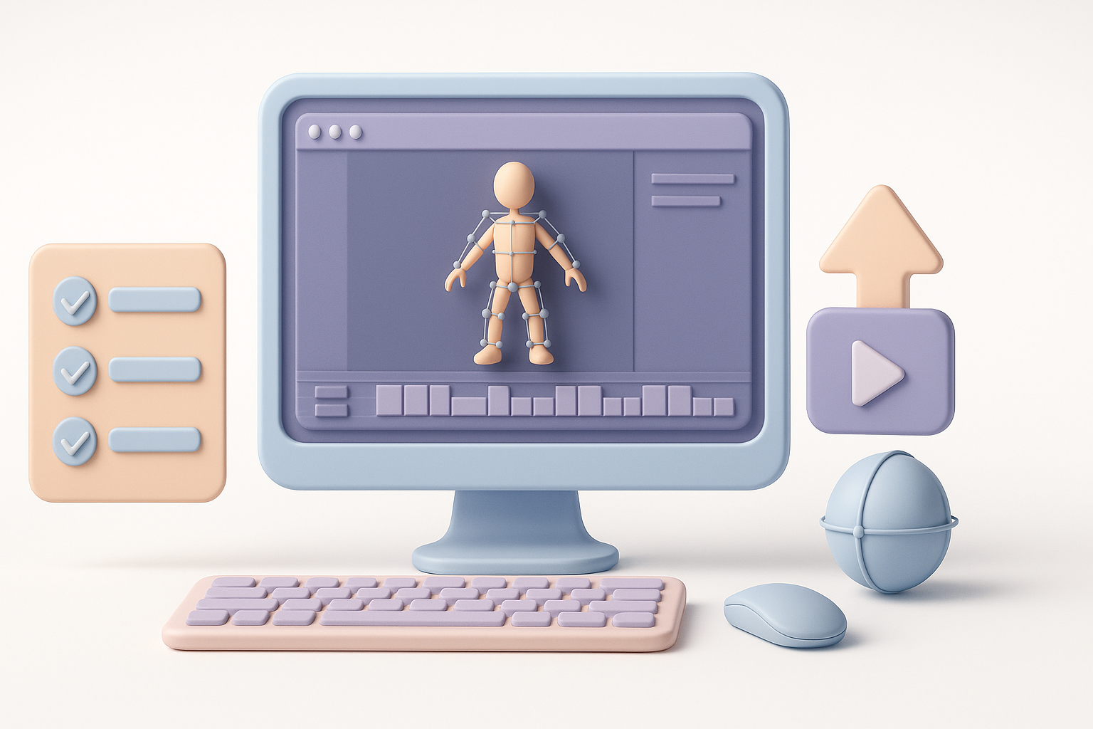 私の3Dアニメーションワークフロー：ステップバイステップのイラスト