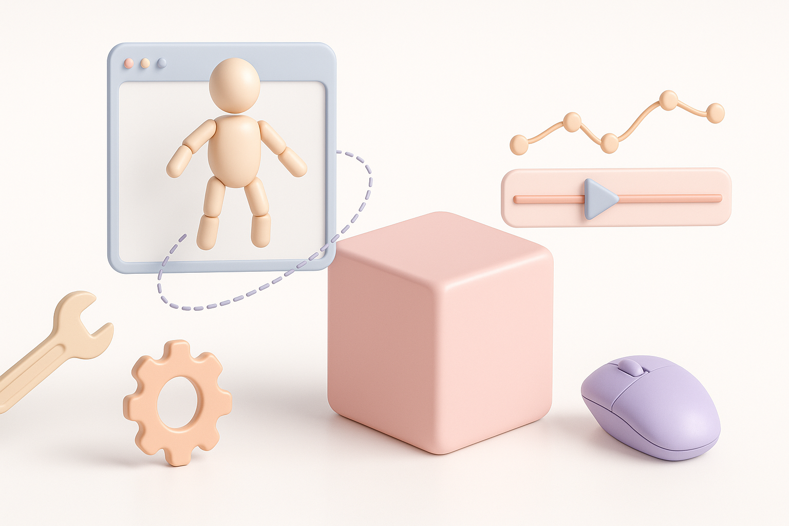 効率的でリアルな3Dアニメーションのベストプラクティスのイラスト