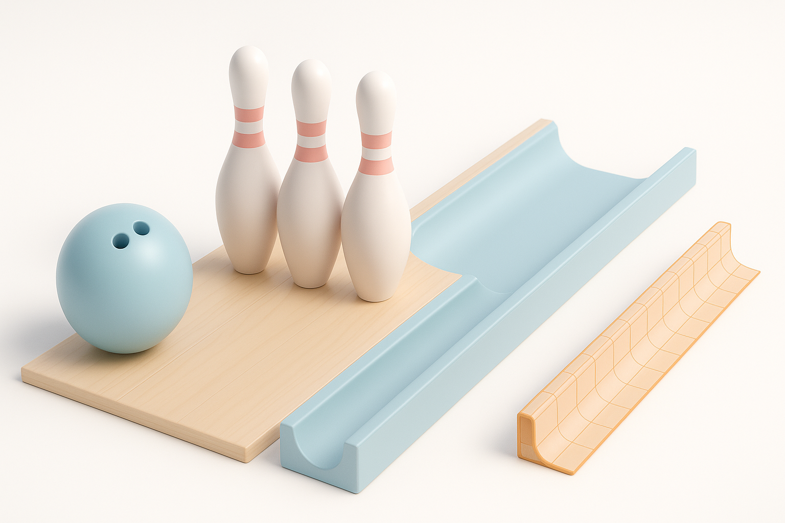 Understanding Bowling Gutter Design in 3D Modeling illustration
