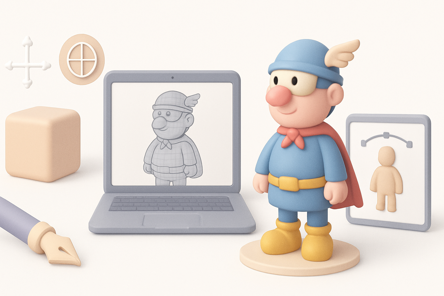 My Step-by-Step Workflow for Modeling Captain Klutz illustration
