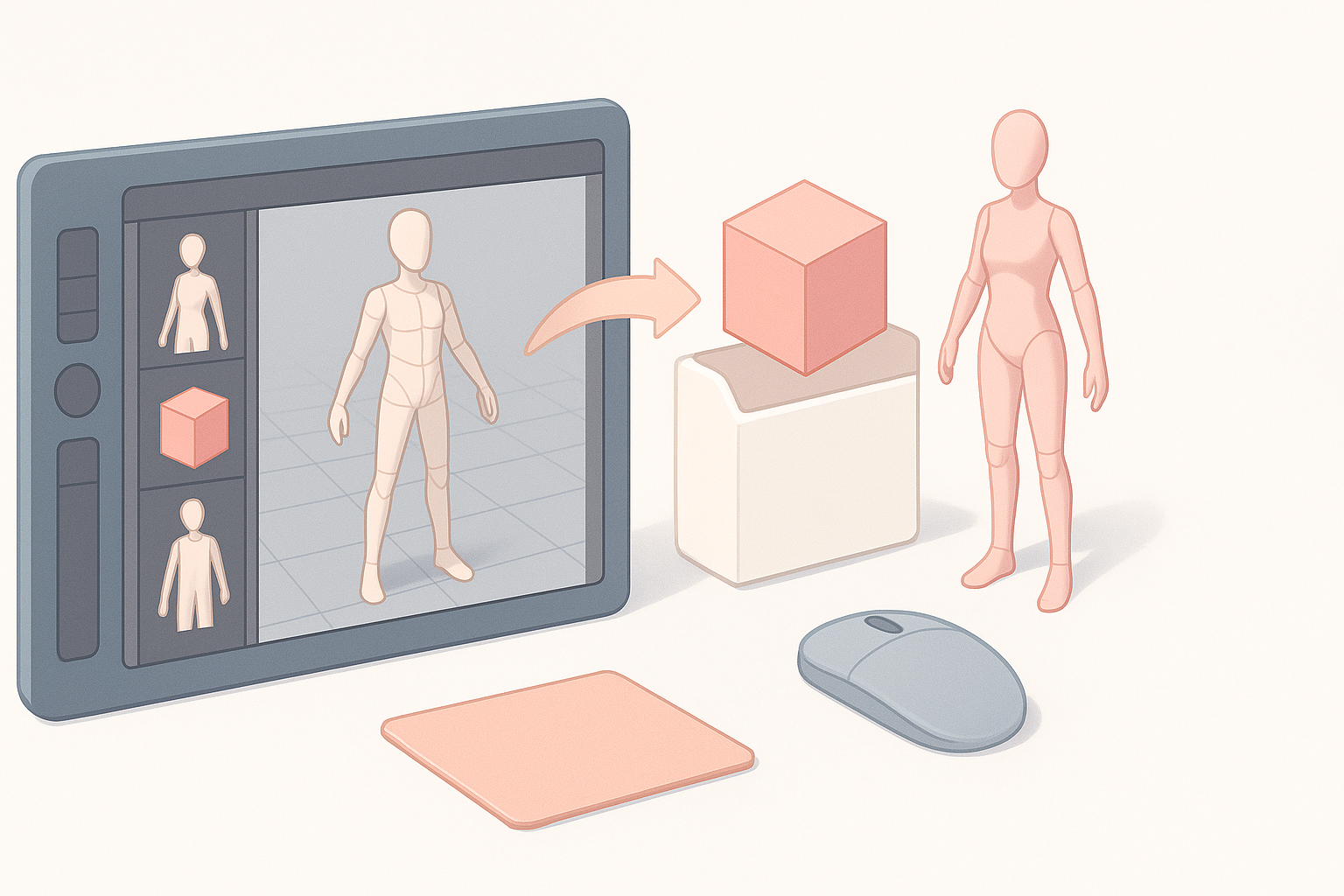 Importing and Managing 3D Assets illustration