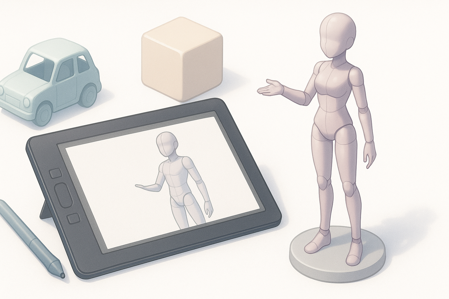 Creating Custom 3D Models for Clip Studio Paint illustration