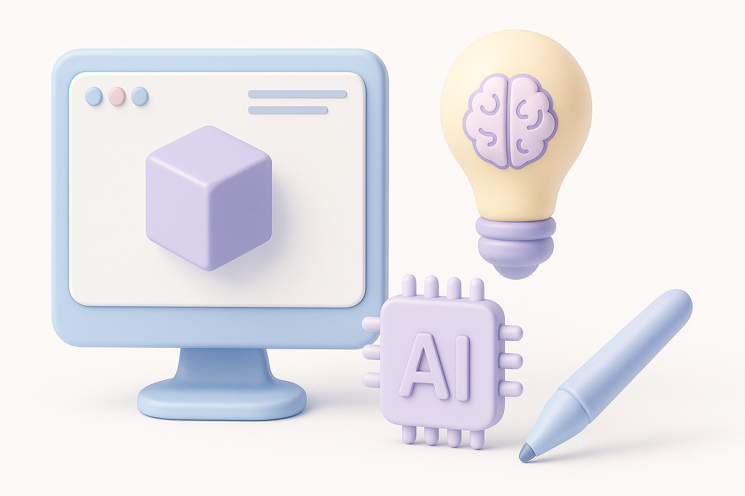 将AI工具融入3D编辑工作流程的实用技巧示意图