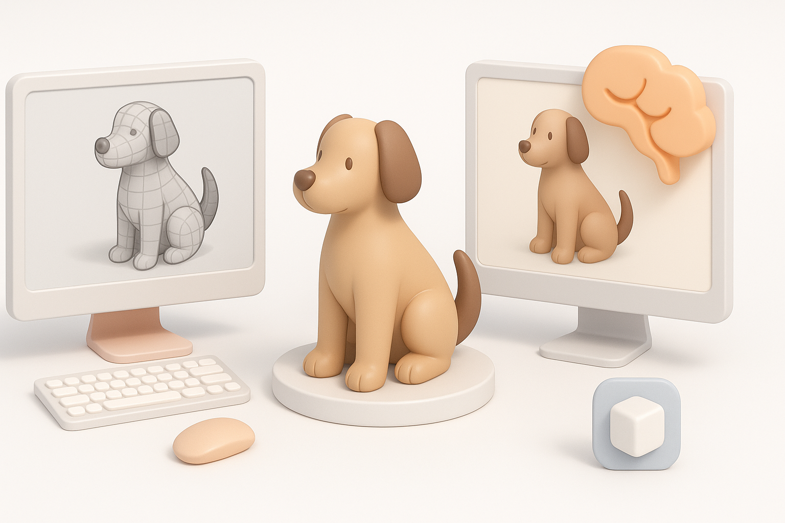 Comparing AI-Powered and Traditional 3D Workflows illustration