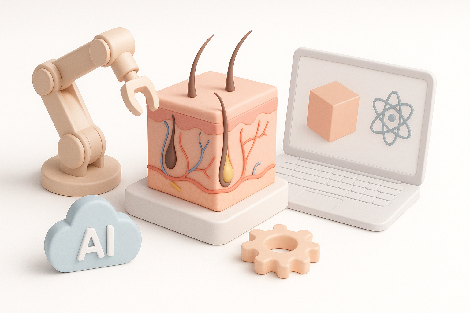 AI-Powered Tools and Automation in Skin Modeling illustration