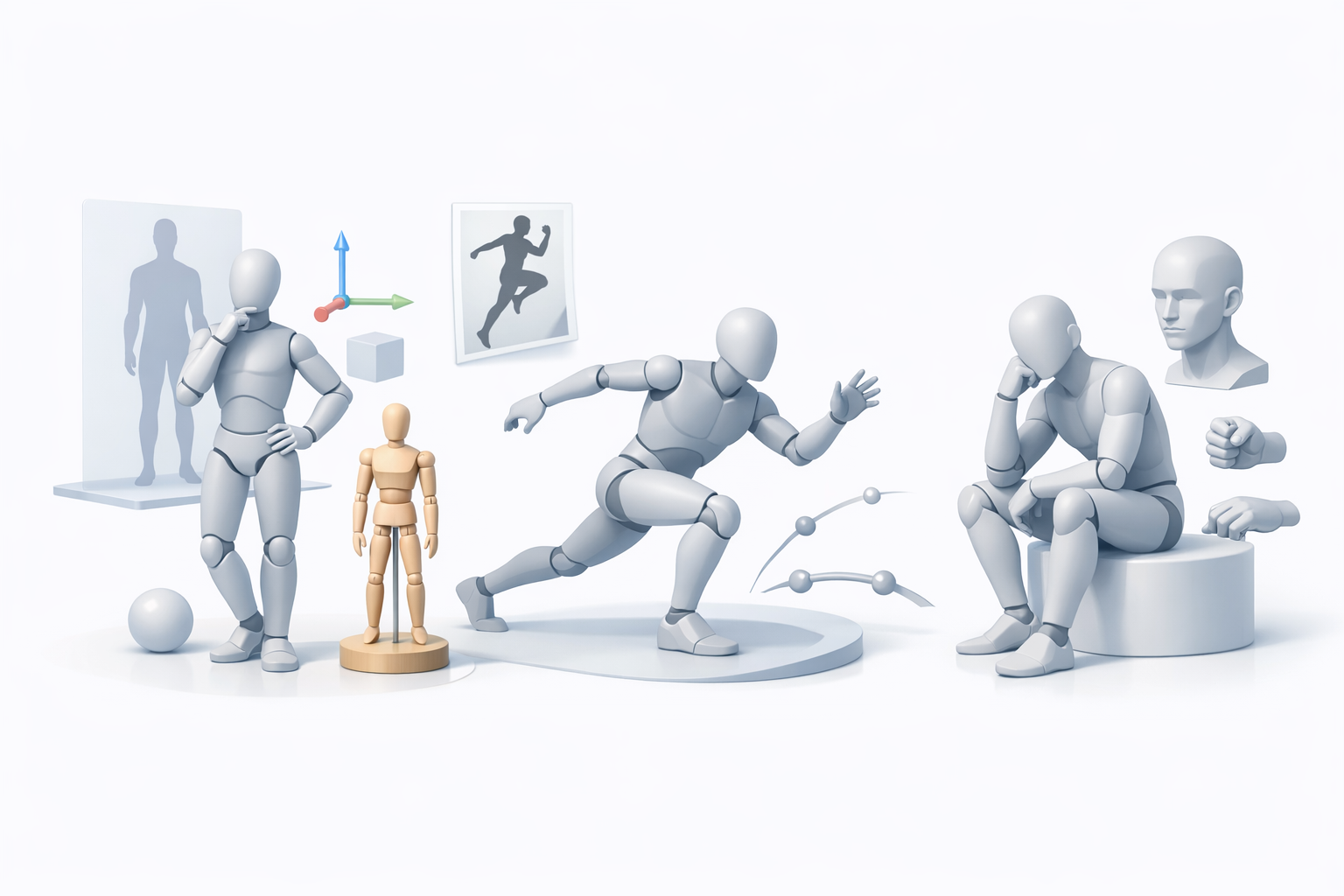 理解3D模型摆姿势基础知识示意图