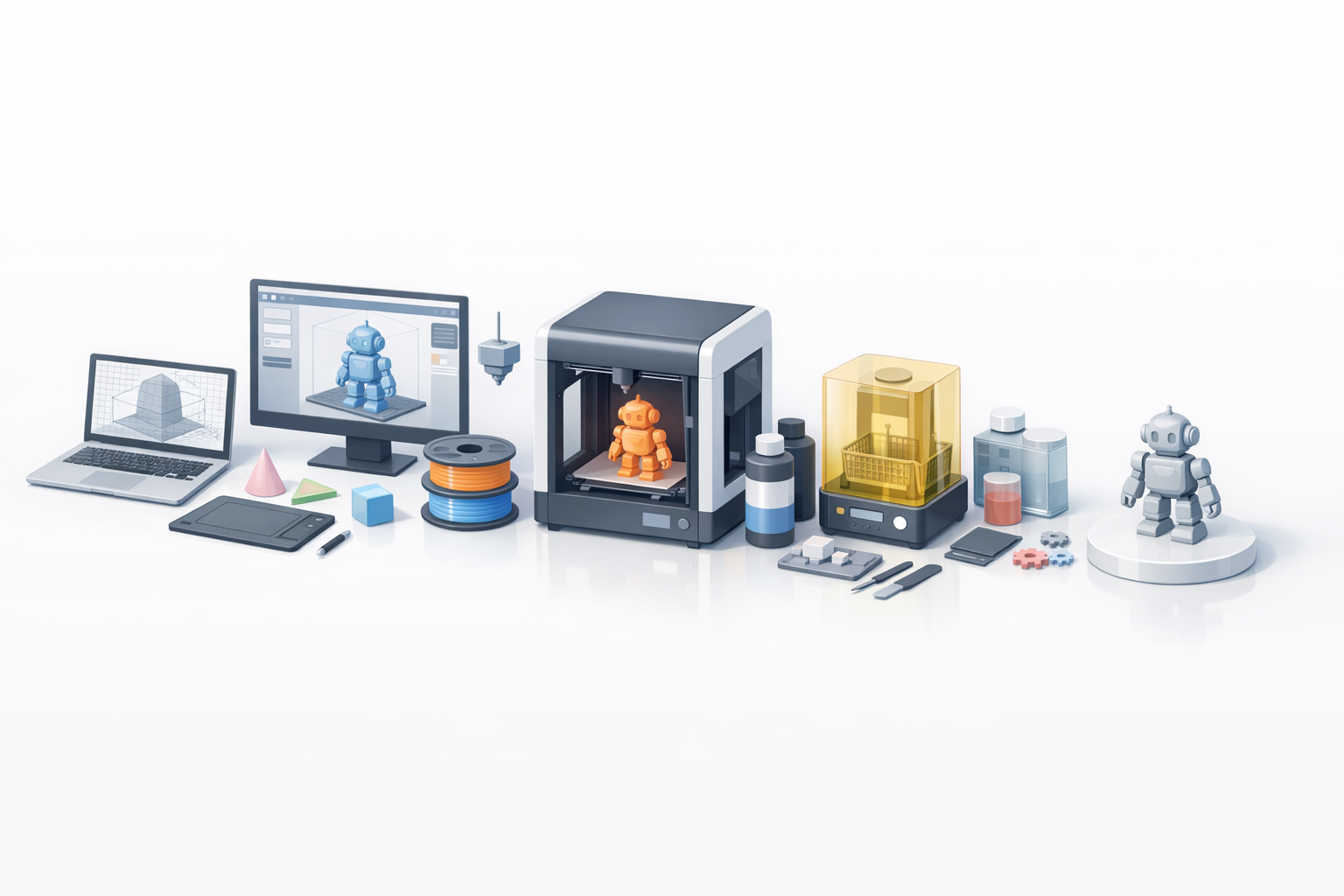 了解3D模型打印:完整工作流程示意图