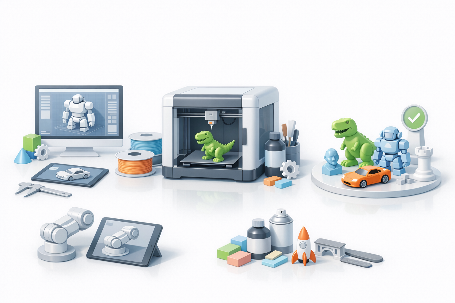 优化3D模型以确保打印成功示意图