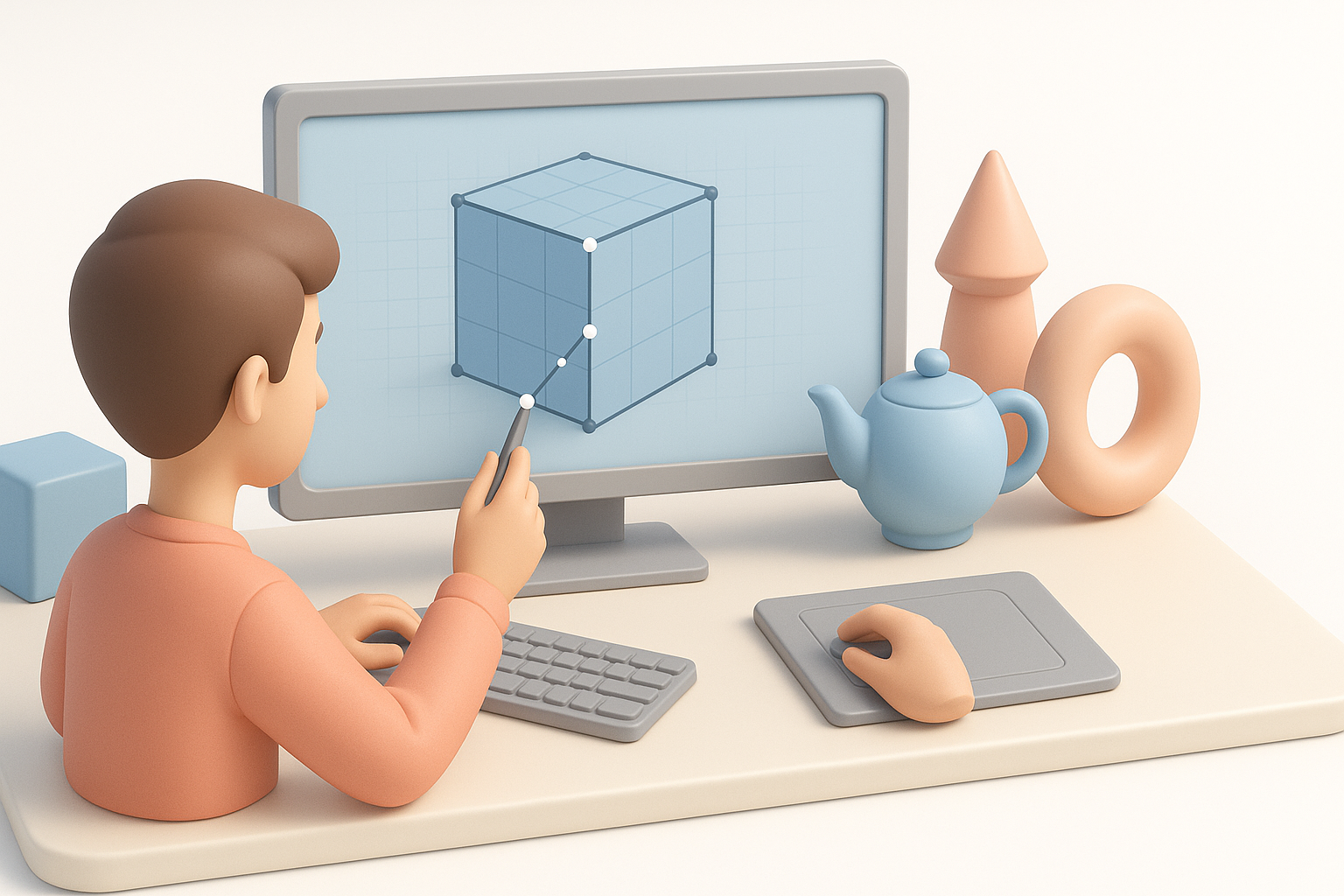 3D建模师的工作内容示意图