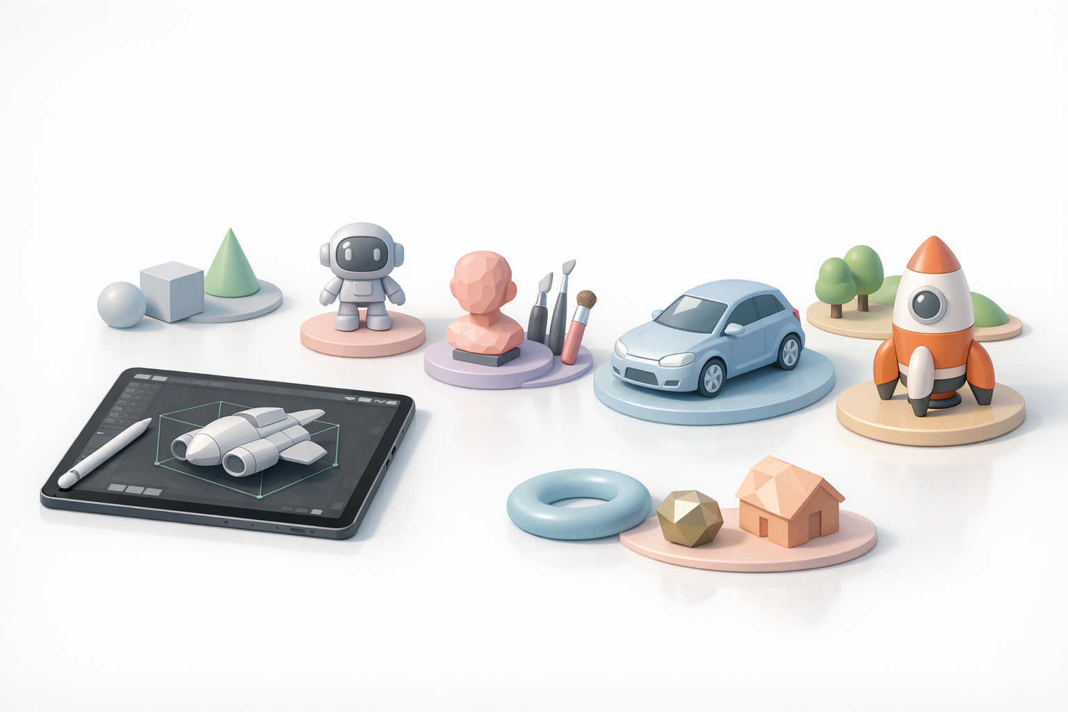 Step-by-Step: My 3D Modeling Process on iPad illustration