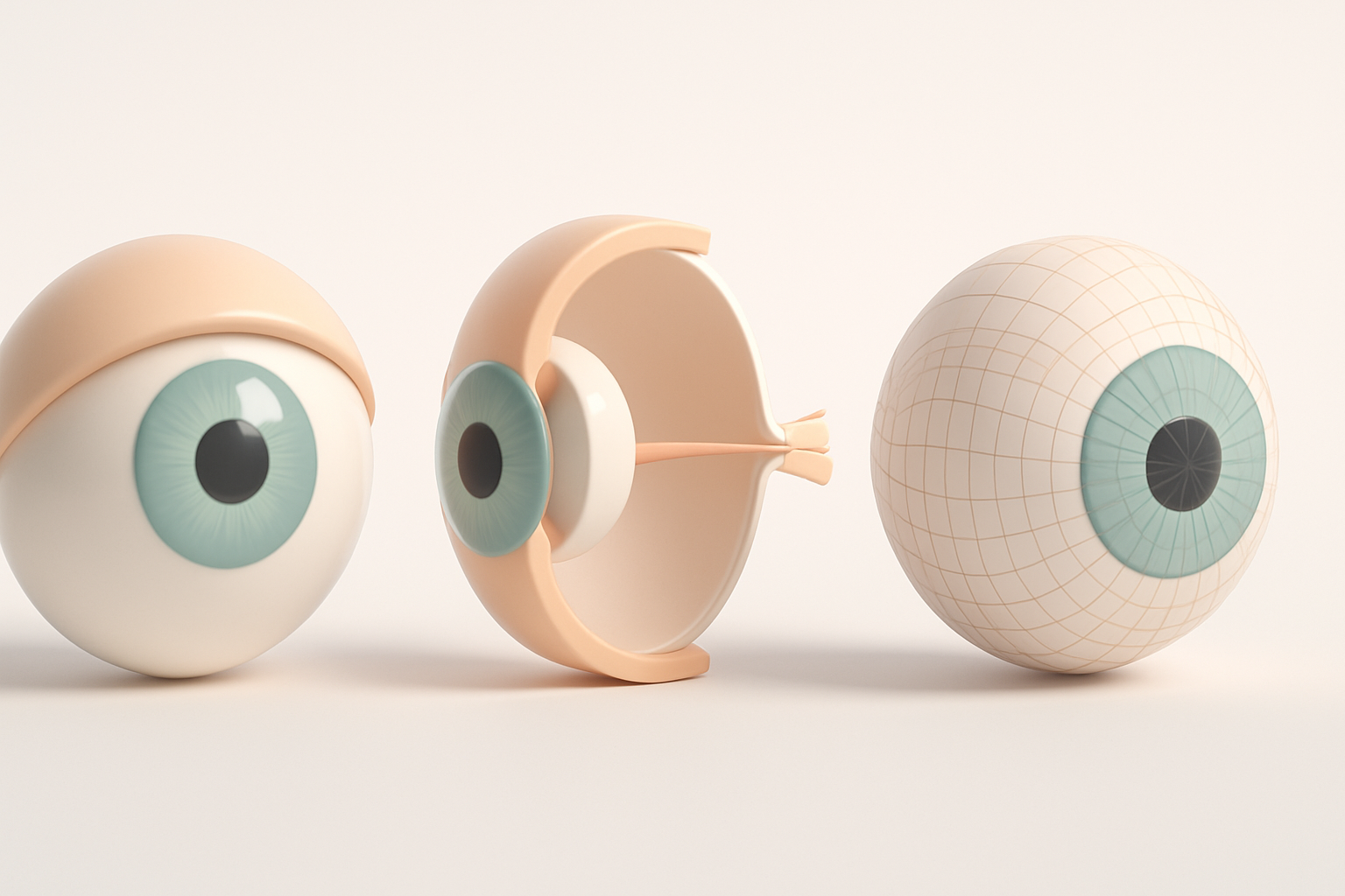 Understanding Eye Anatomy for 3D Modeling illustration