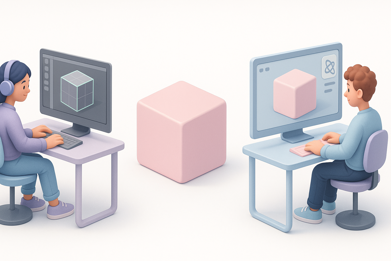Comparing Traditional and AI-Enhanced 3D Modeling Workflows illustration