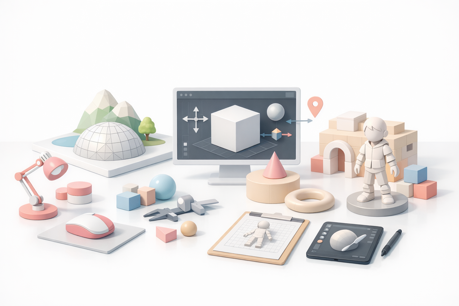 高效3D模型创作最佳实践示意图