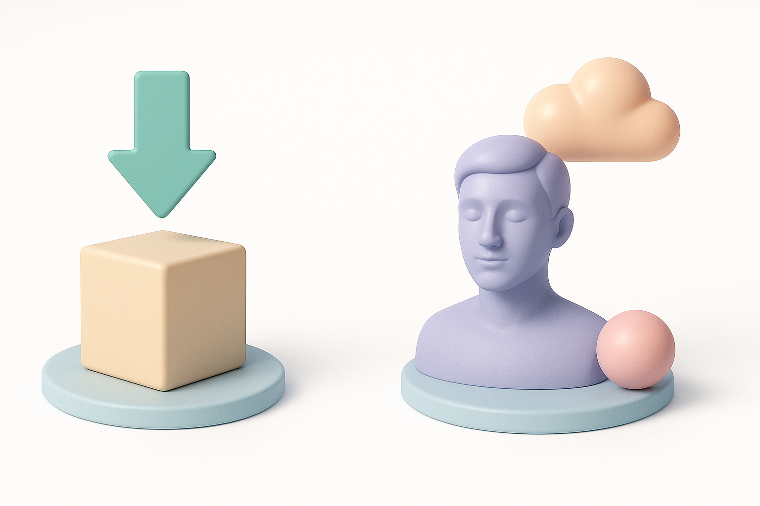 Comparing Downloaded Models vs. AI-Generated 3D Assets illustration