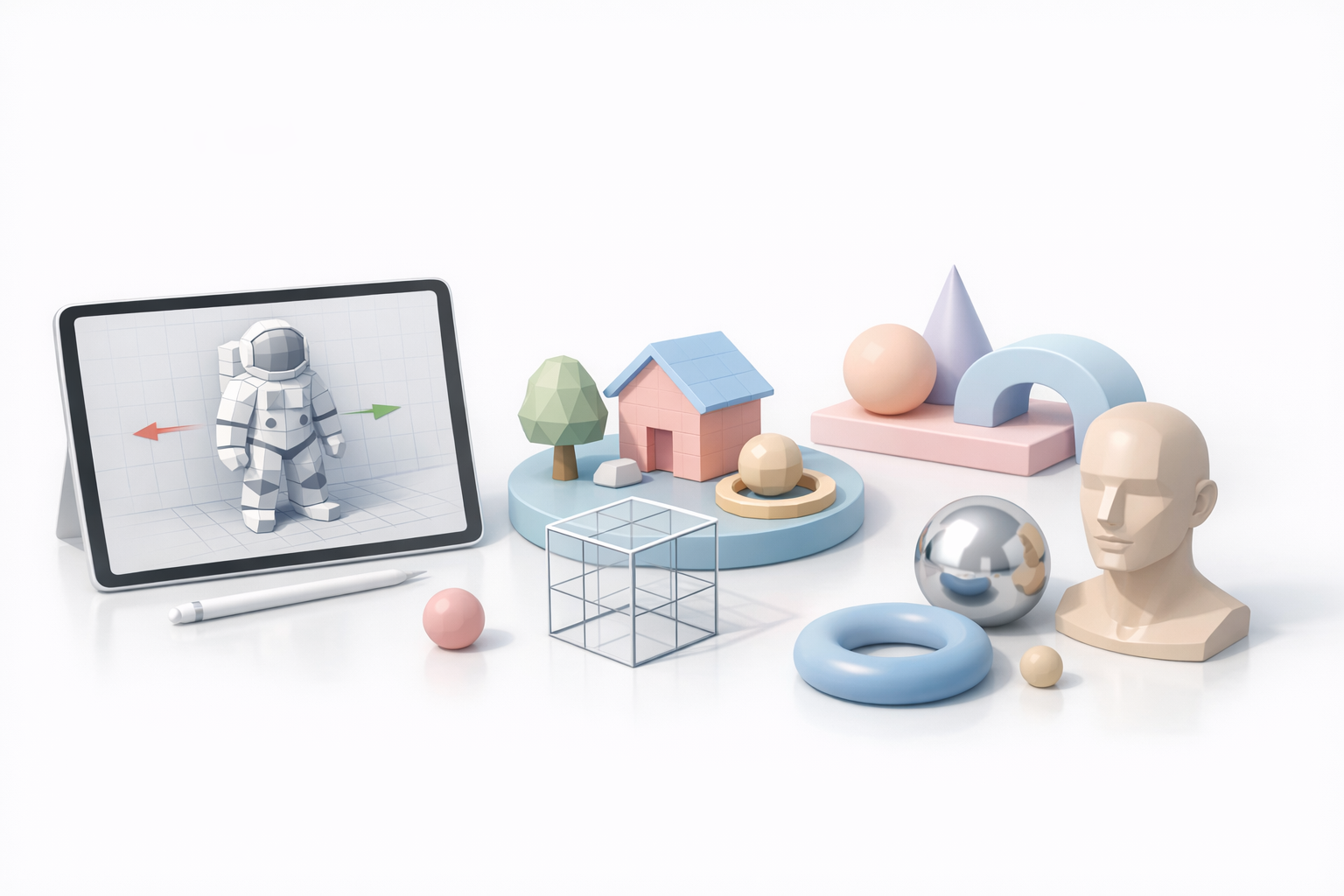 Ilustración sobre la integración de modelos 3D en Procreate