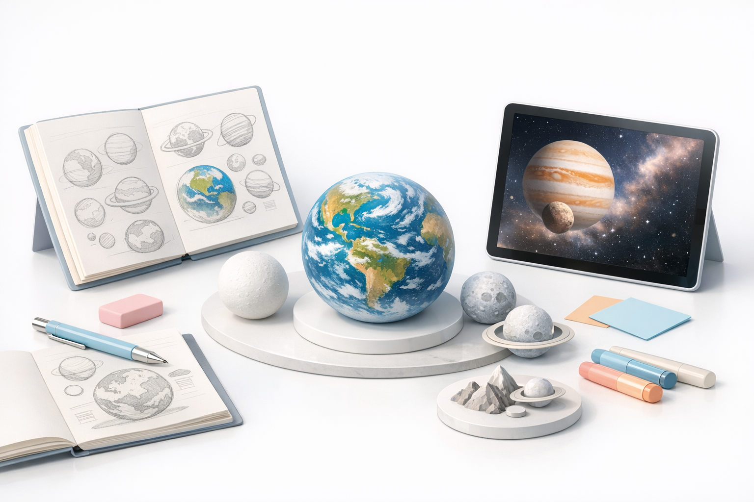 入门准备：规划你的3D星球模型示意图