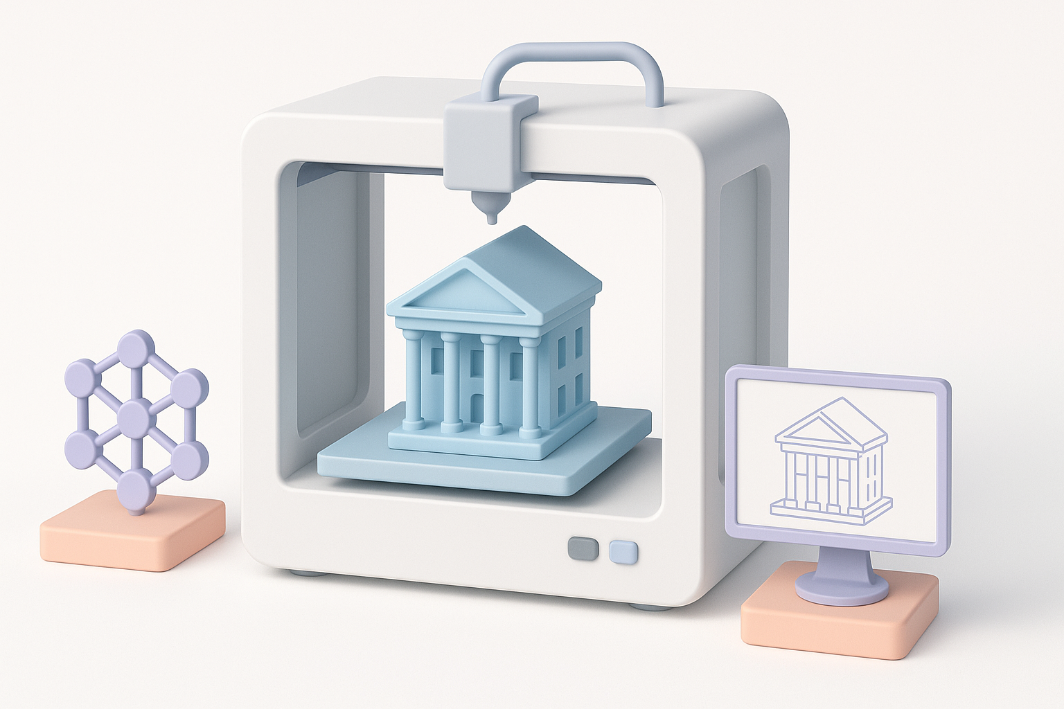 AI驱动与传统3D模型创建方式对比示意图