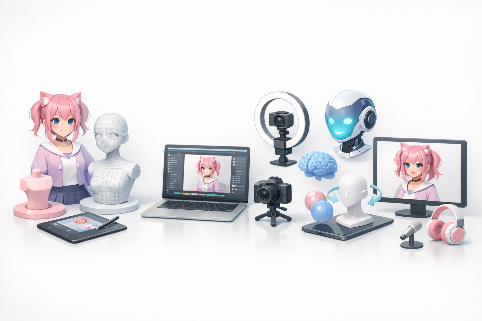 Best Tools and AI Solutions for VTuber Models illustration