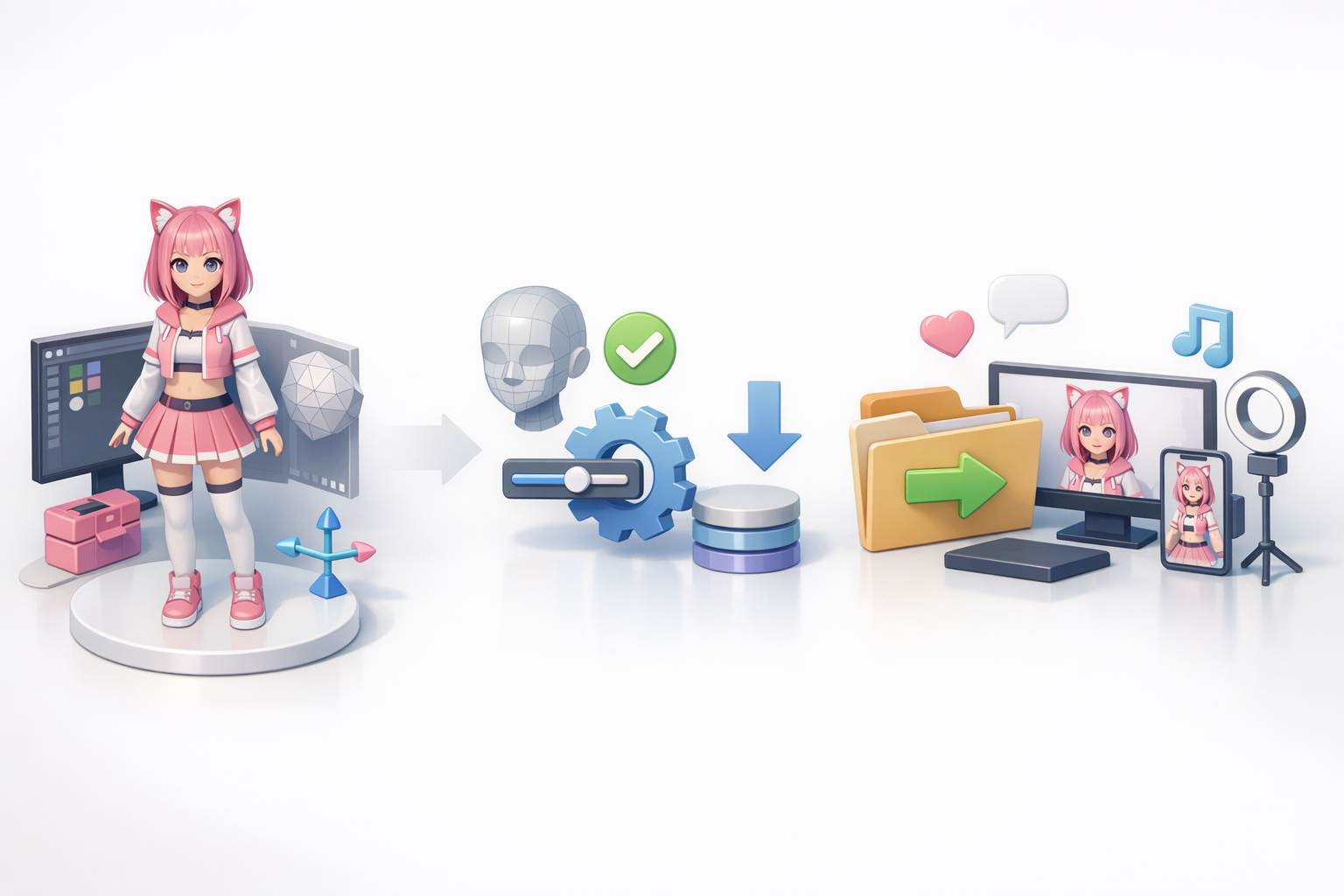 Optimization and Export for VTubing Platforms illustration