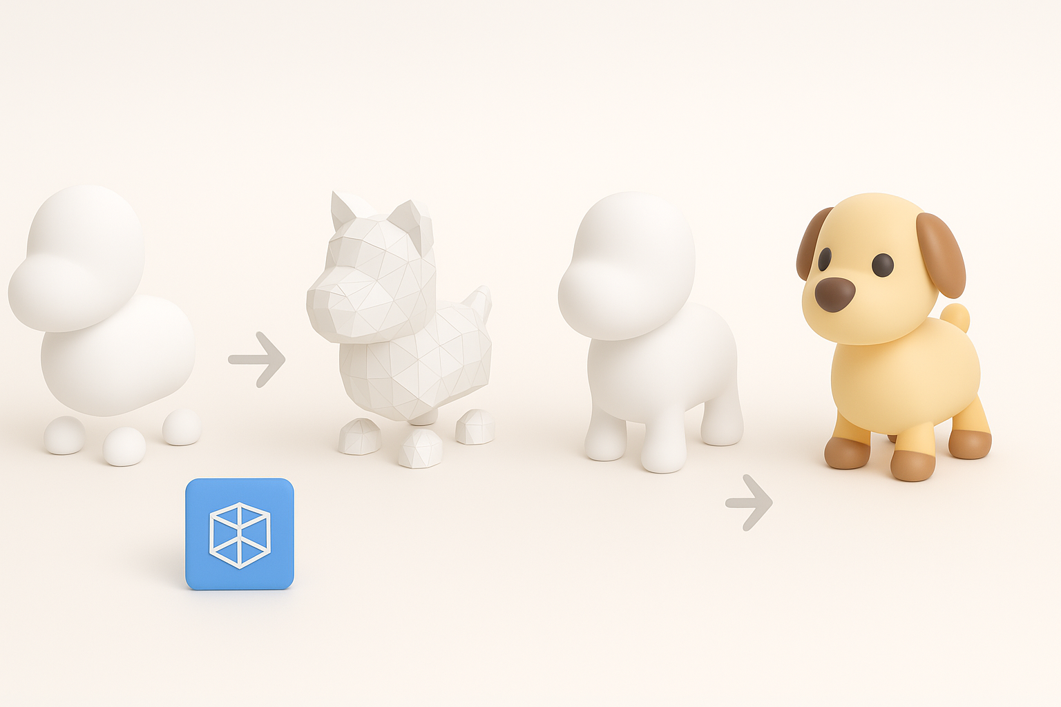 我创建 Adopt Me 3D 模型的分步工作流程插图