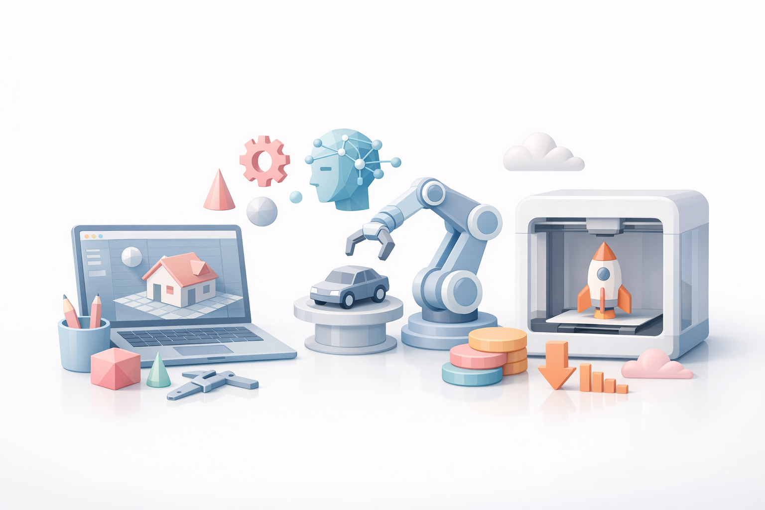 Integrating AI and Automation for Cost-Effective 3D Production illustration