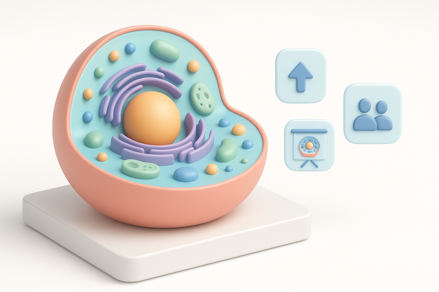 Exporting, Sharing, and Presenting Your 3D Animal Cell illustration