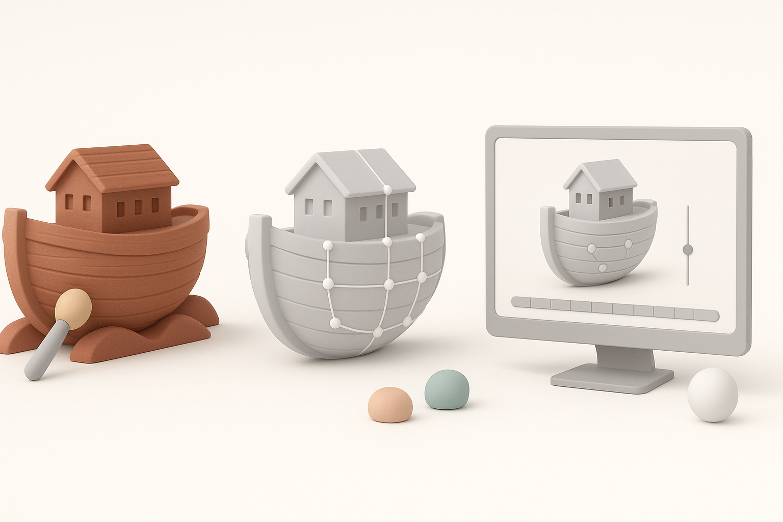 Texturing, Rigging, and Animating Ark 3D Models illustration