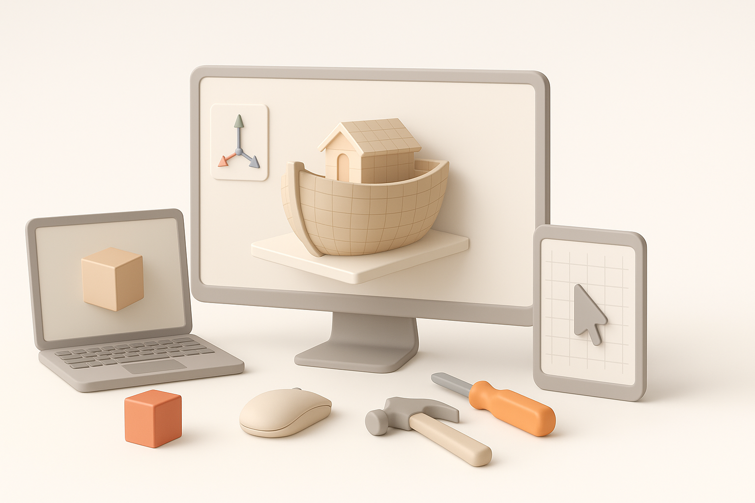 Tools and Platforms for Ark 3D Model Creation illustration