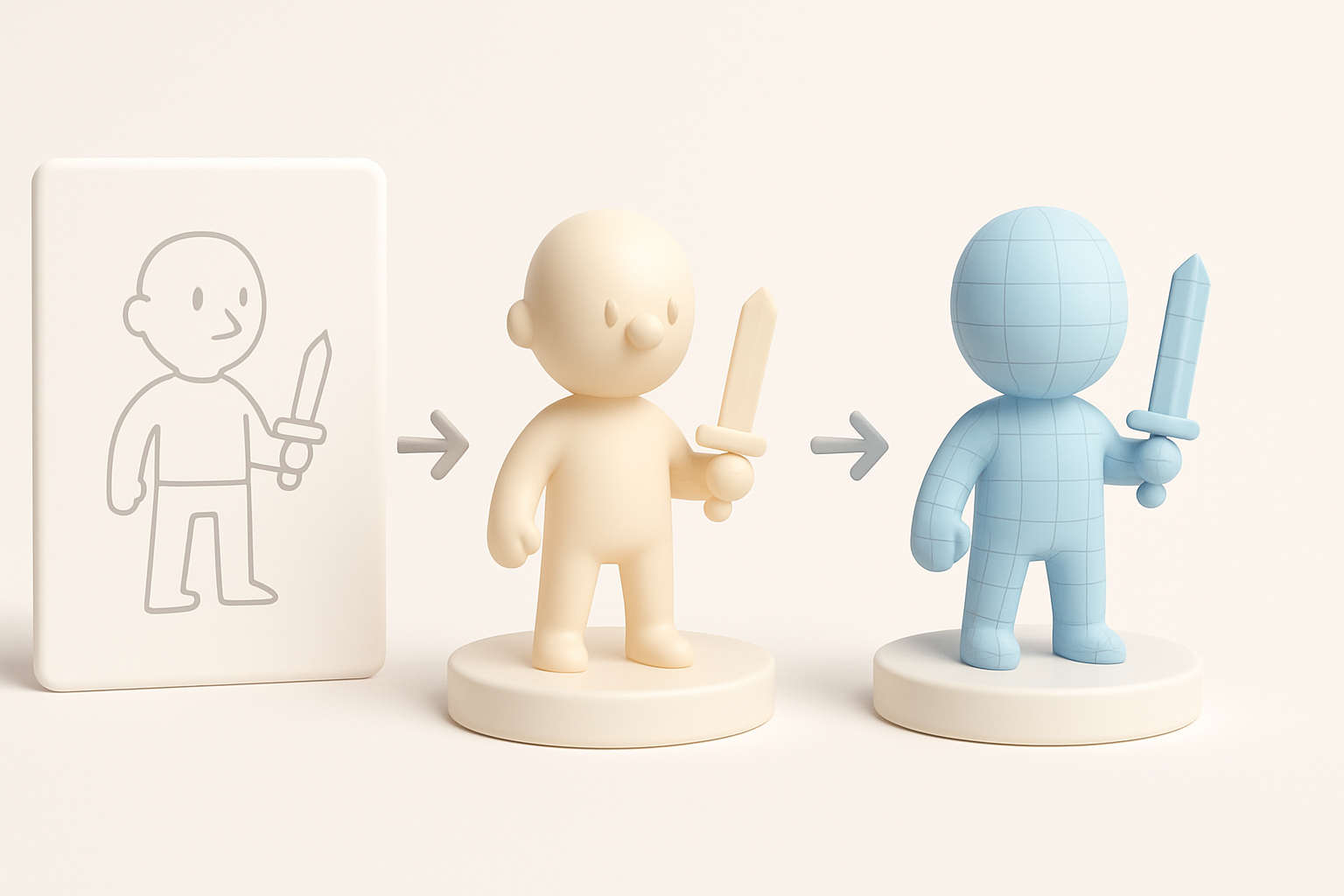 3D Modeling Workflow: From Concept to Base Mesh illustration