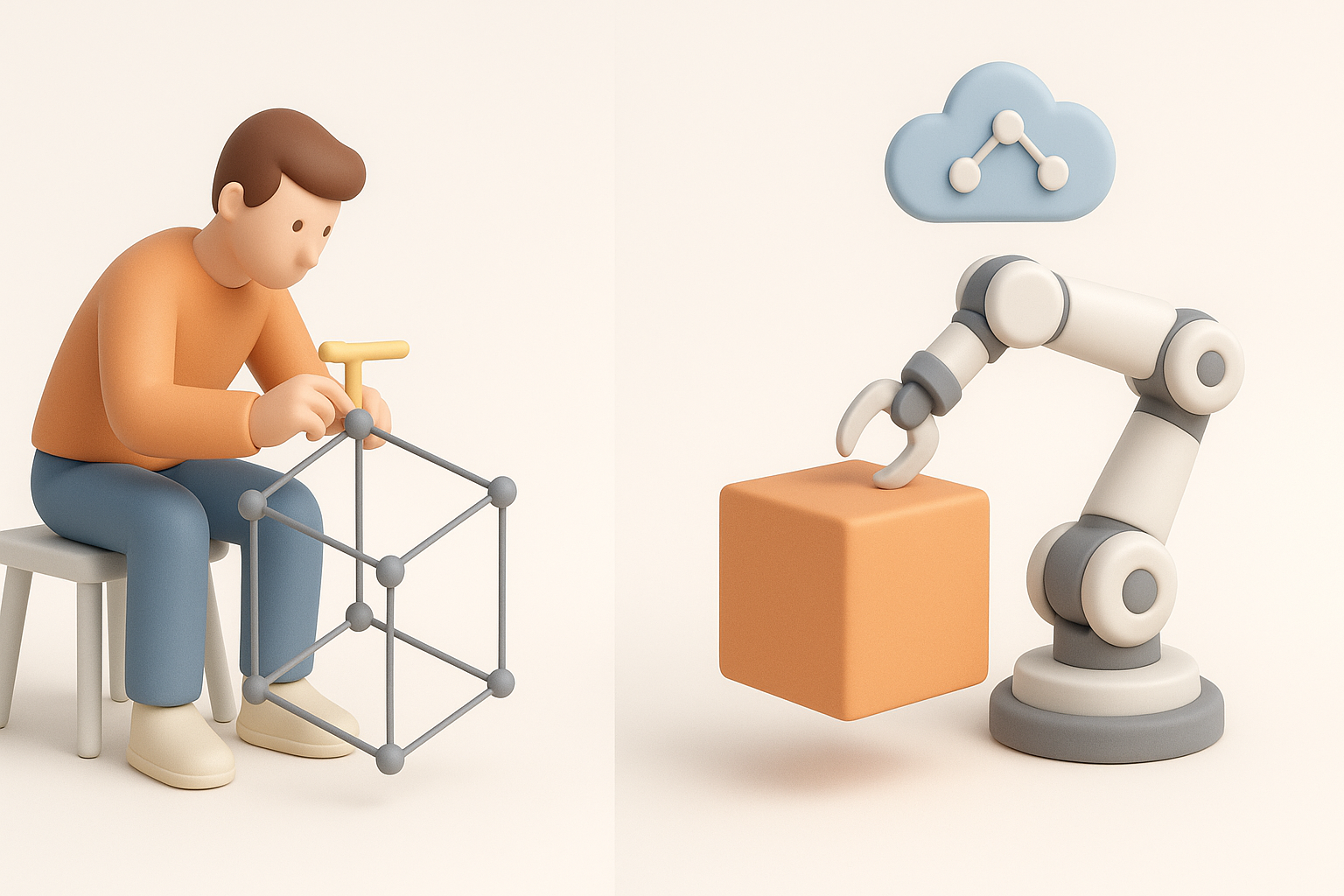 Comparing Manual and AI-Assisted 3D Modeling Approaches illustration