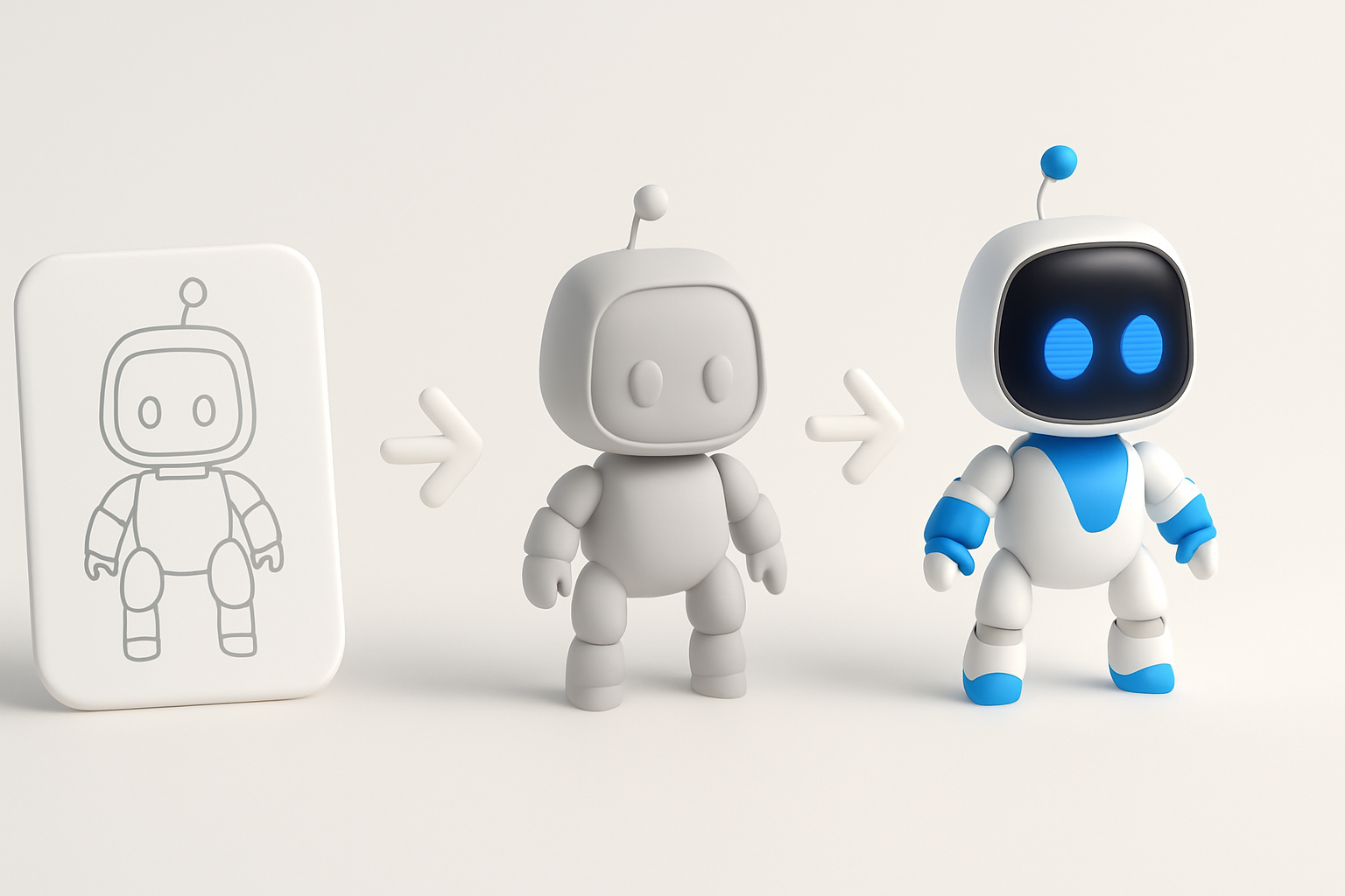 我创建Astro Bot 3D模型的工作流插图