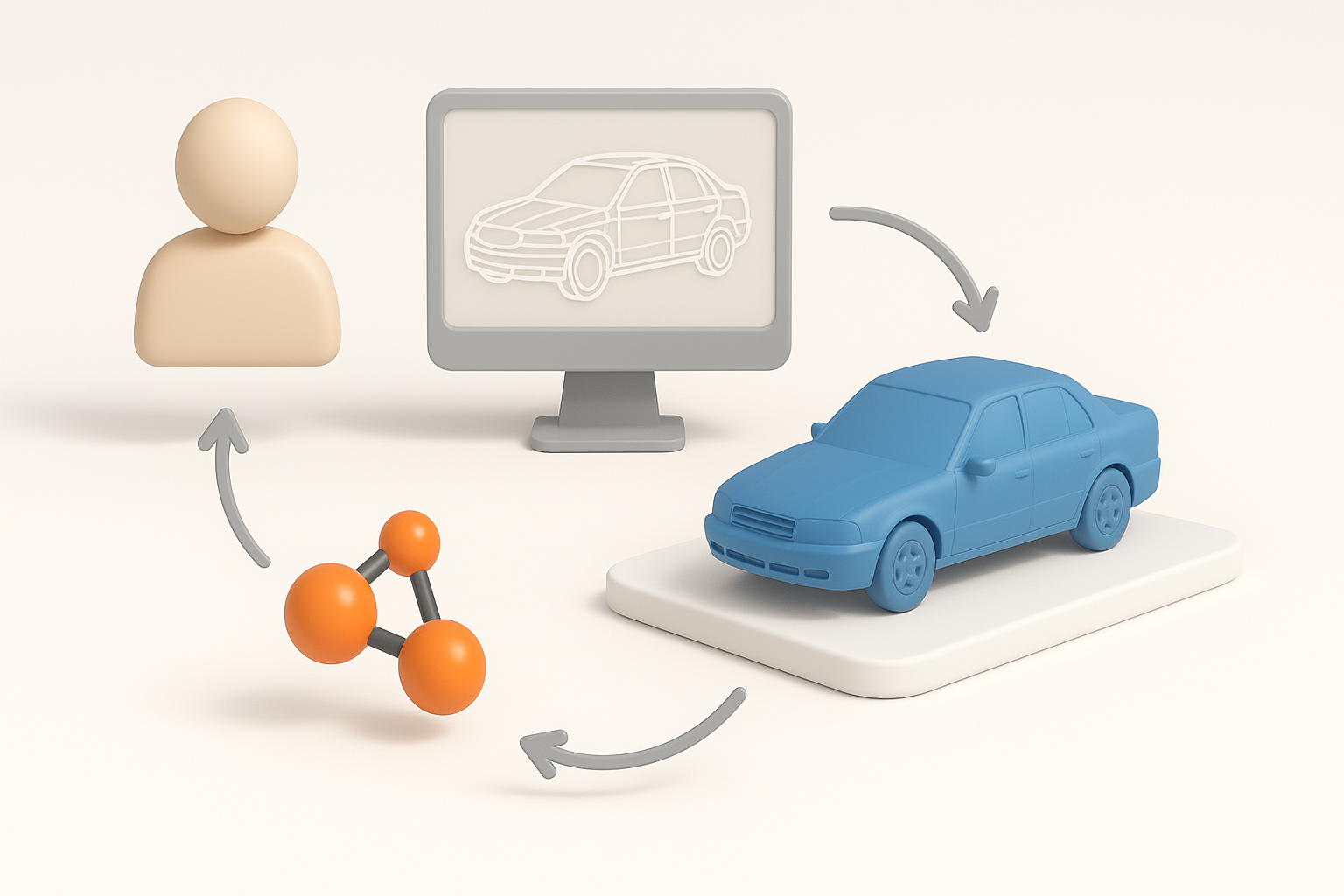 我的 BeamNG.drive 3D 模型创建工作流程示意图
