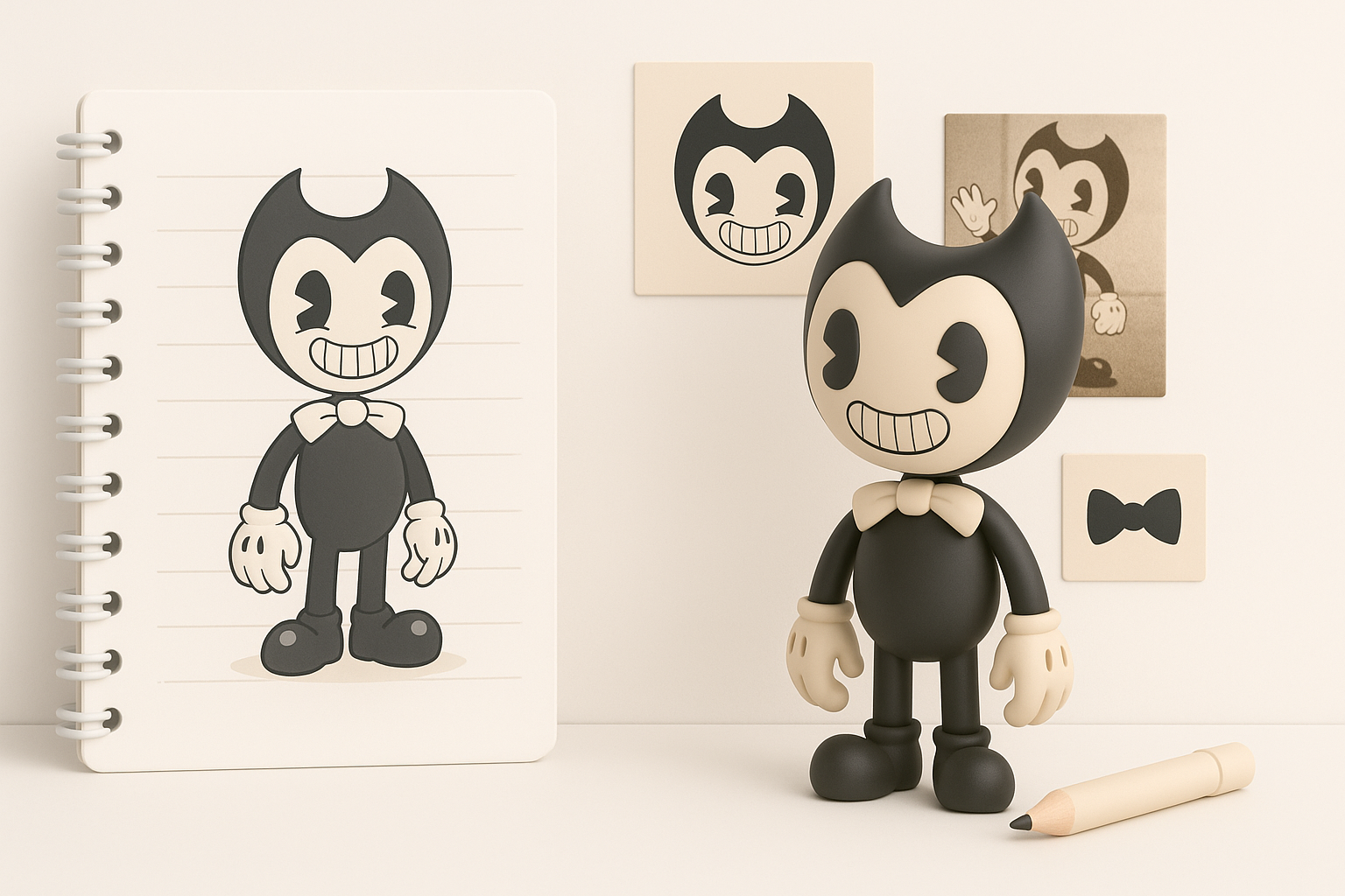 Understanding Bendy’s Design and Reference Gathering illustration