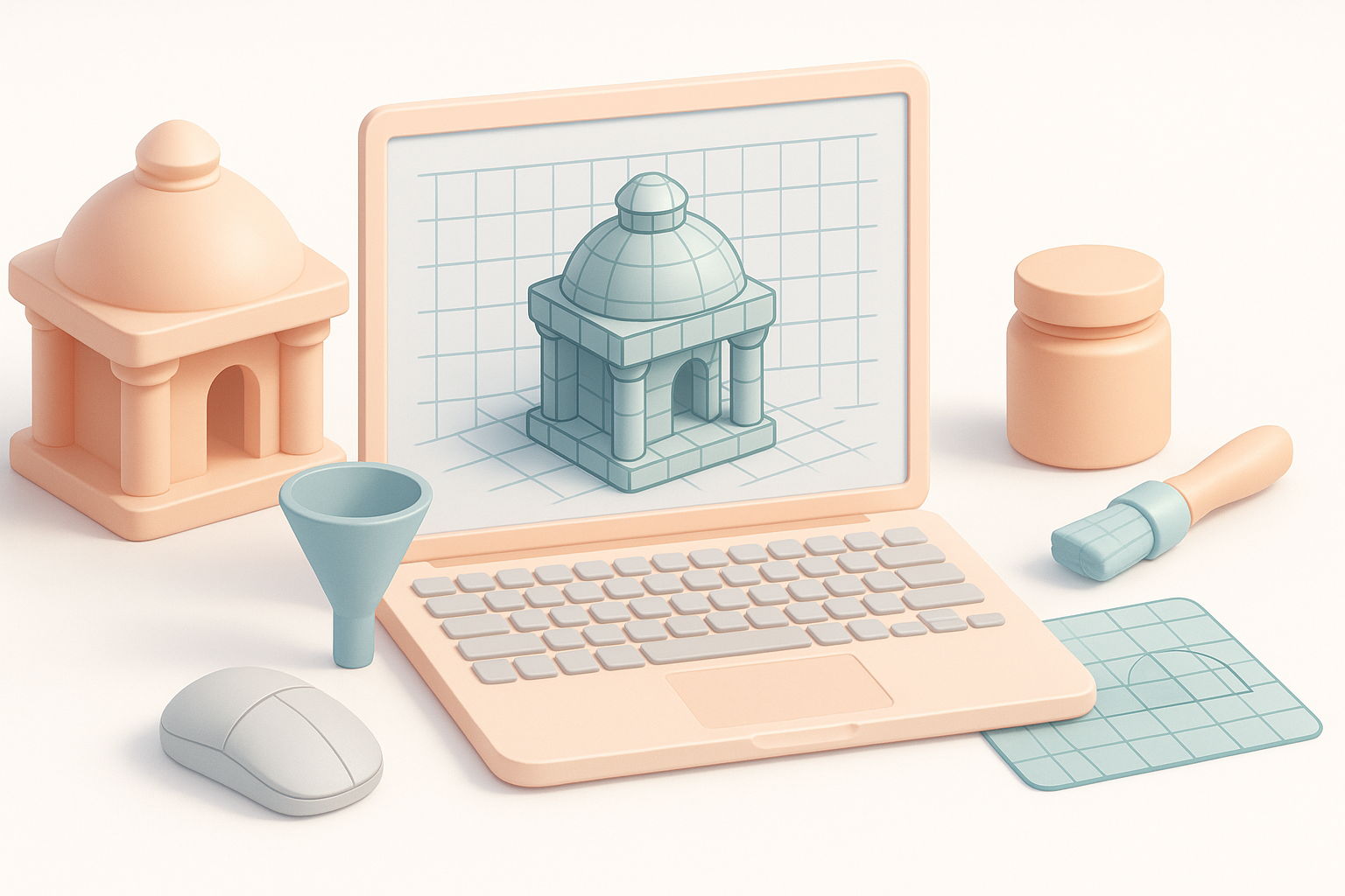 分割、Retopology 与贴图的最佳实践示意图