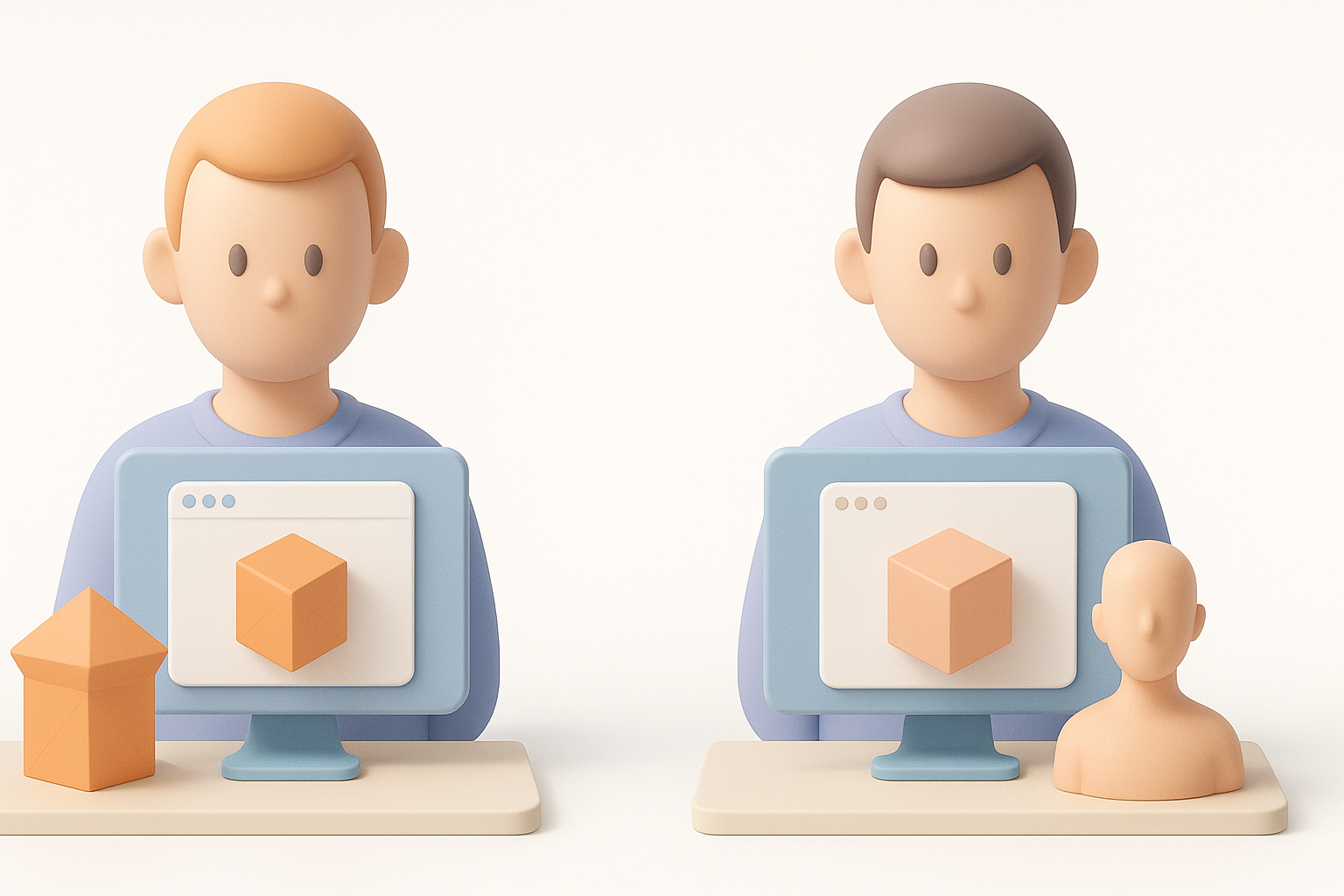 Comparing Downloaded Models vs. AI-Generated Models illustration