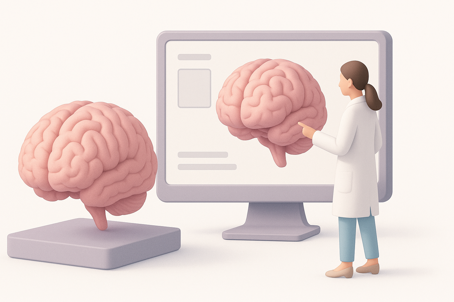 为什么使用3D大脑模型？配图