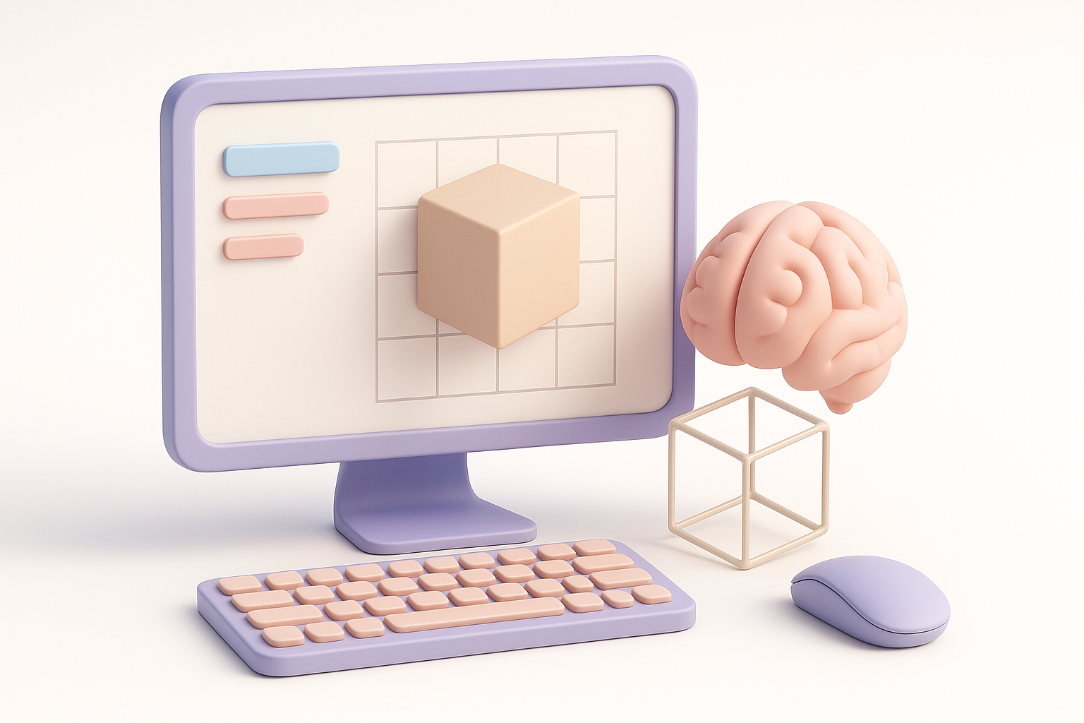 使用AI驱动平台快速创建3D模型示意图