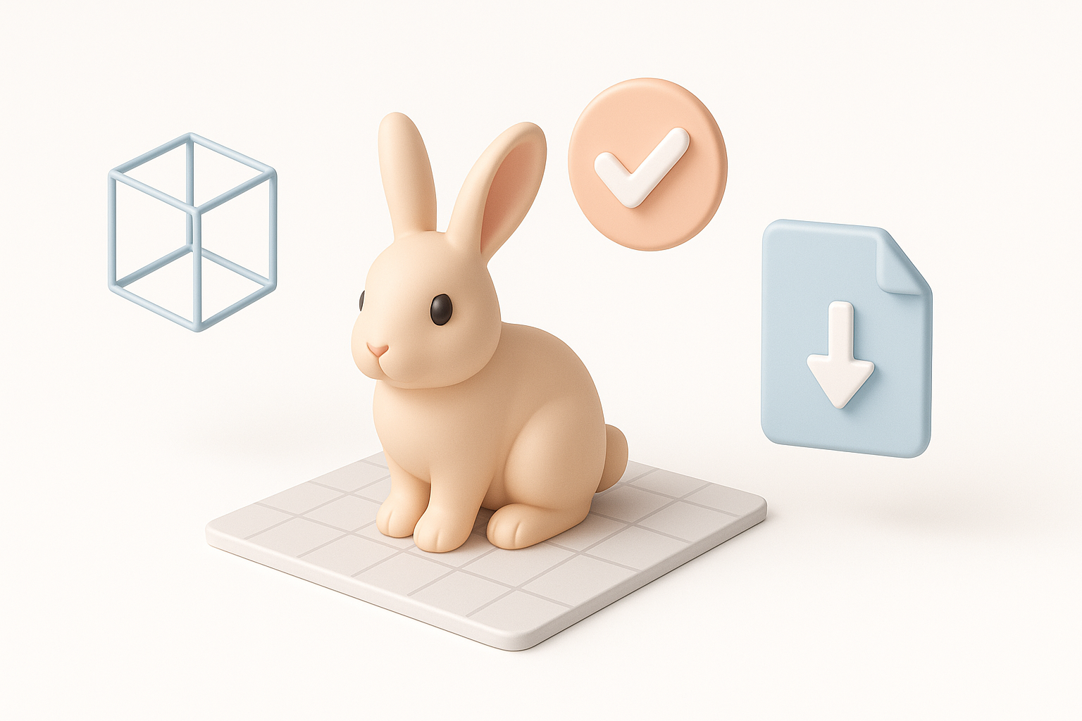 Finalizing and Exporting Your Bunny 3D Model illustration