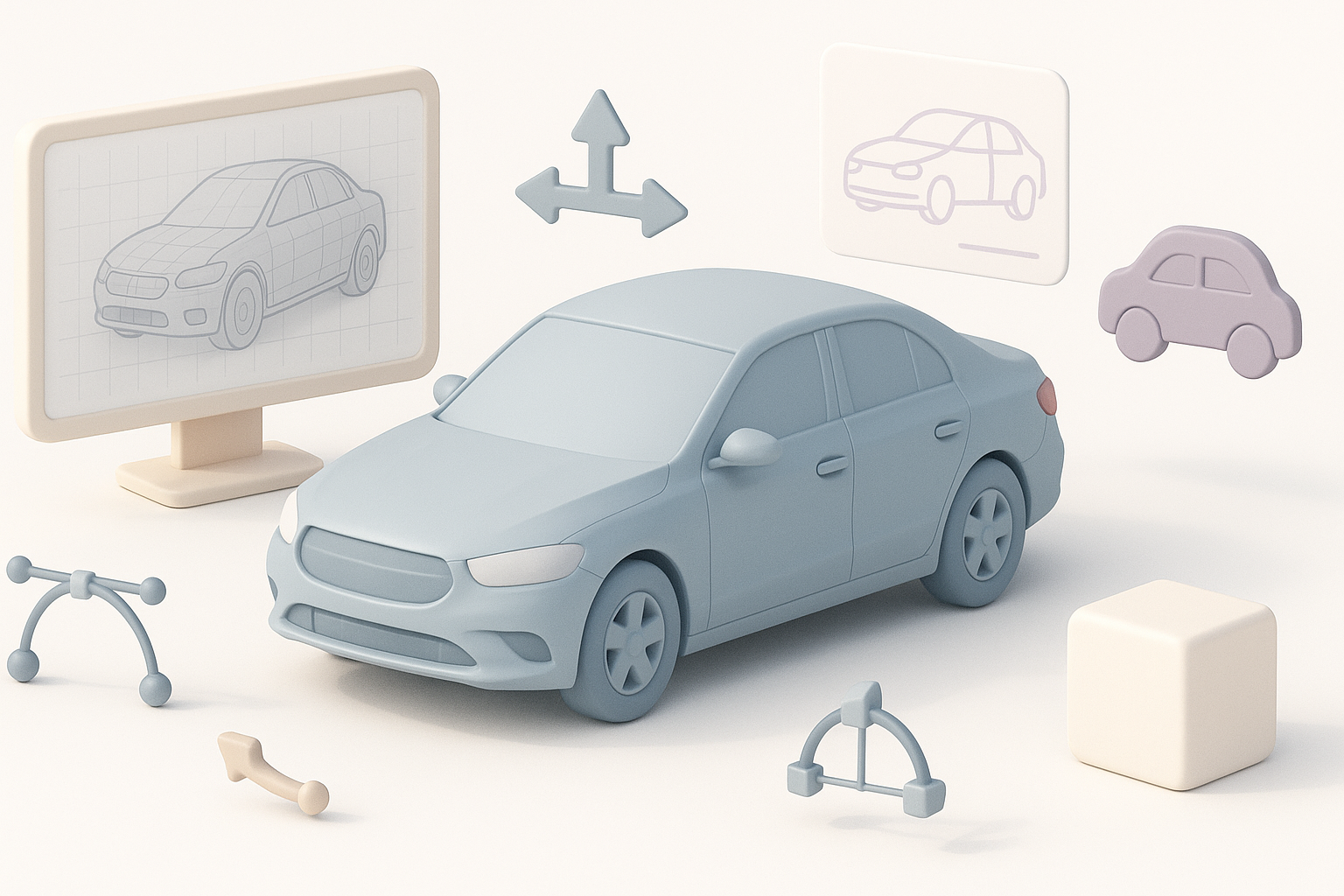 分步指南:从概念到完成,创建汽车3D模型示意图
