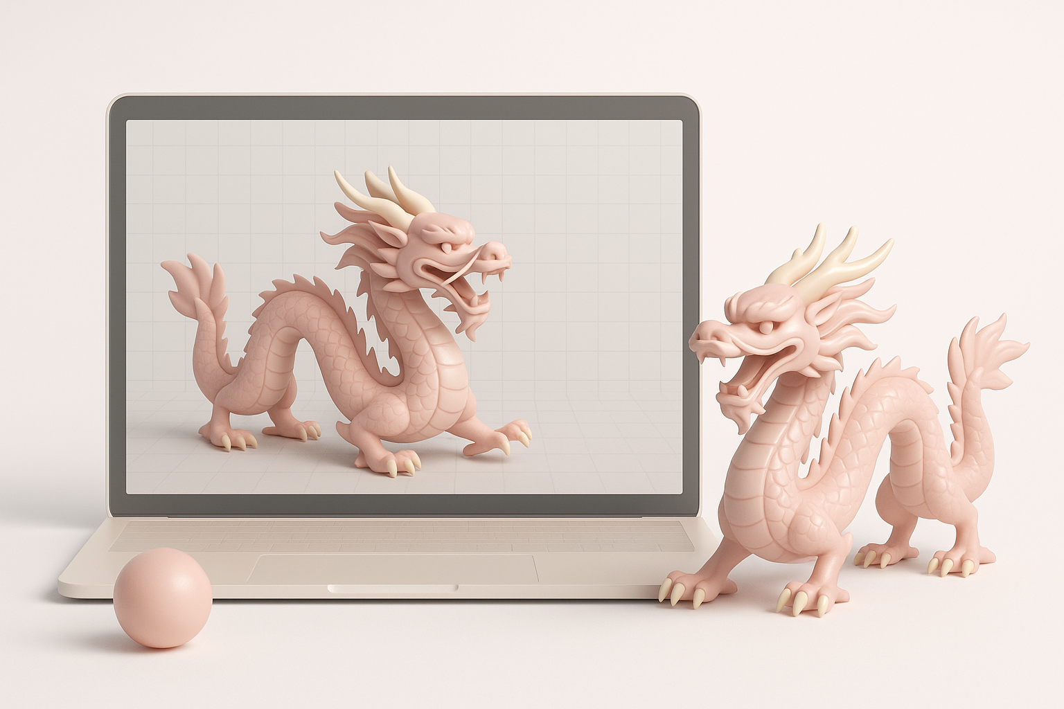 Understanding Chinese Dragon Design in 3D illustration