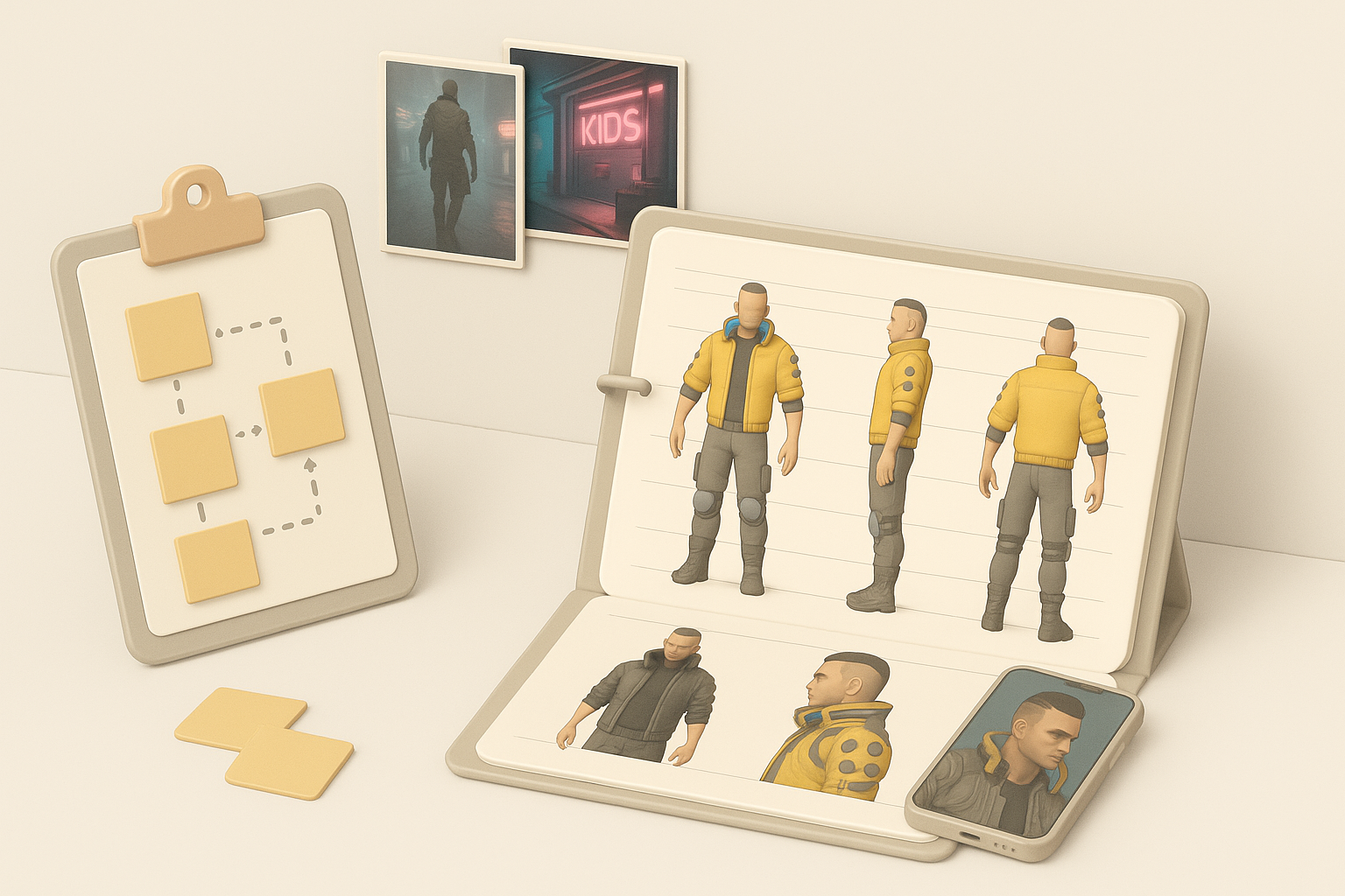 Planning and Reference Gathering for Cyberpunk 2077 Models illustration