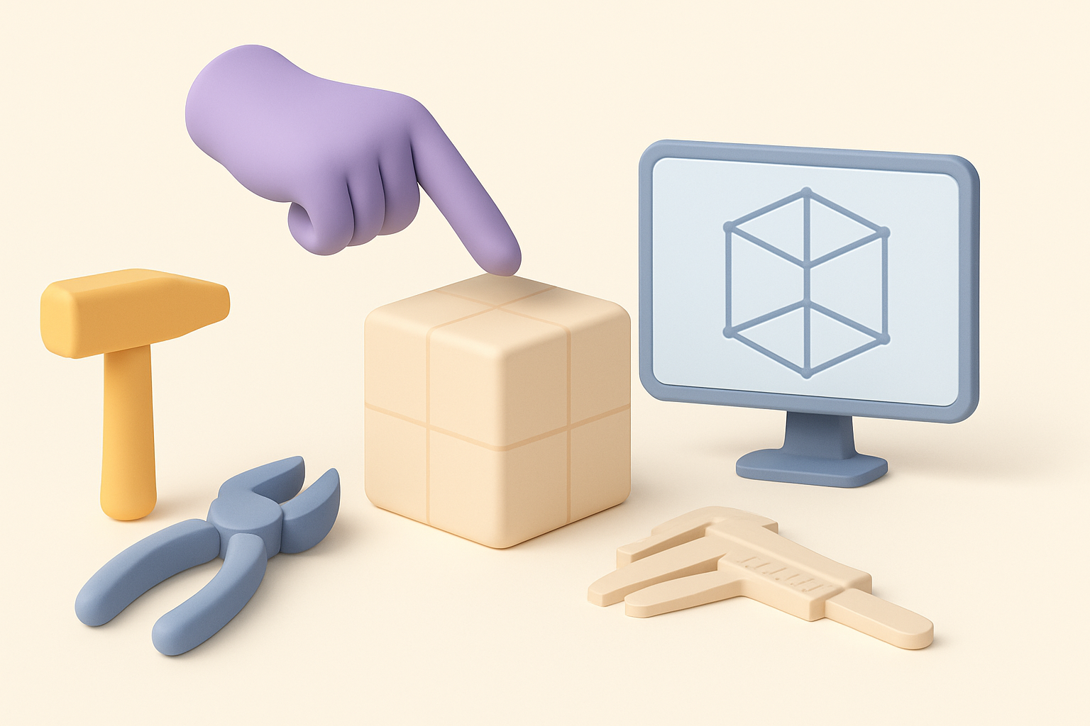 选择合适的 3D 模型创建工具插图