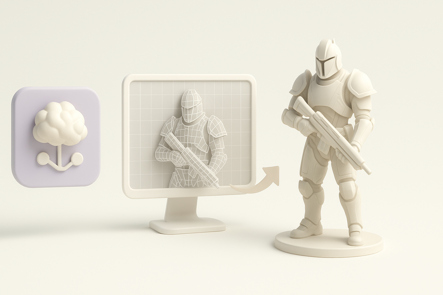 借助 AI 工具创建 Destiny 2 3D 模型示意图