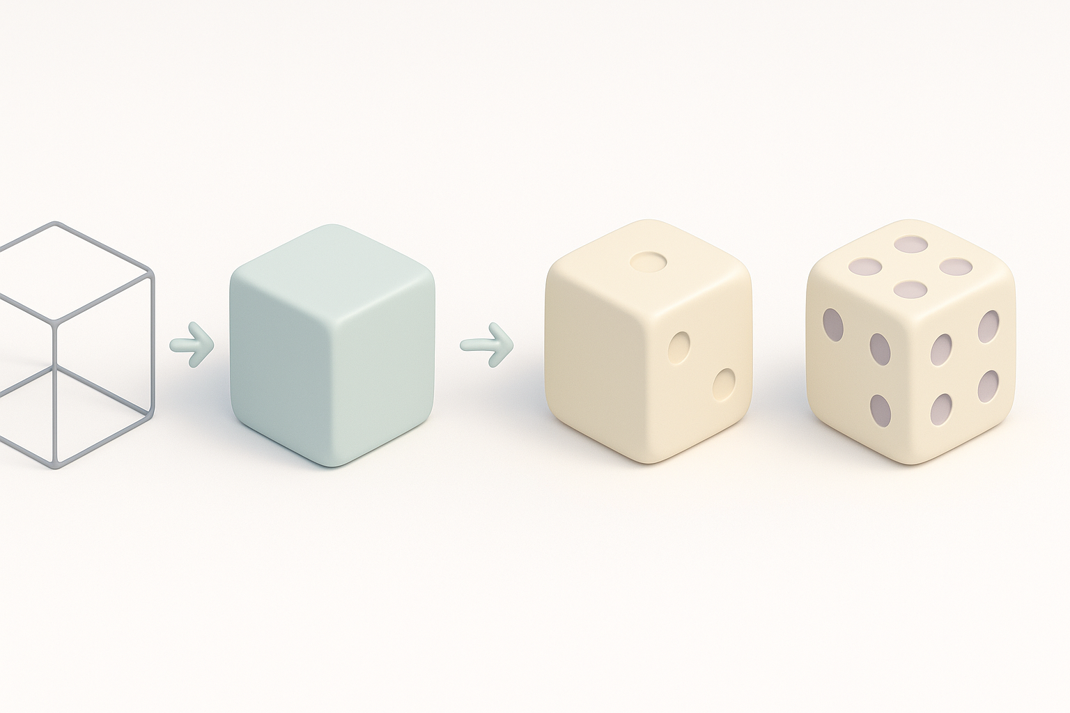 My Step-by-Step Workflow for Dice 3D Modeling illustration