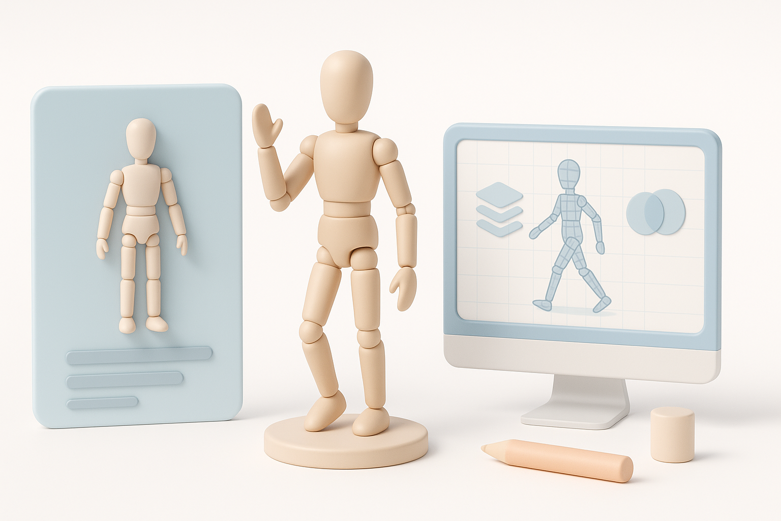 可动娃娃3D模型核心摘要示意图